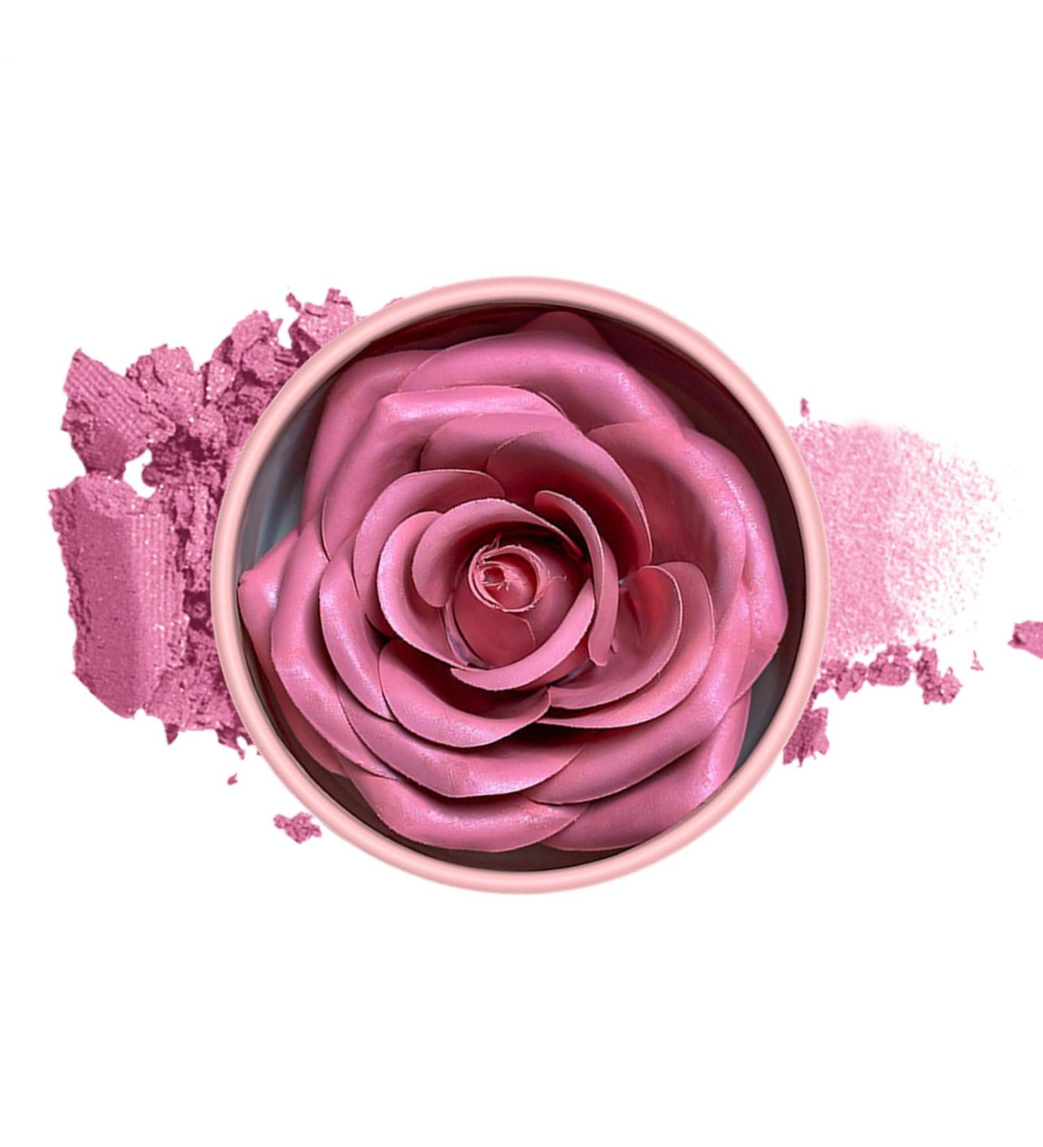 Rose Blush 3D Petal Inspired Face Powder Long Lasting Buildable Color Lightweight cheek makeup for feminine girls romantic party and evening event appearance - Buy Online on GoSupps.com