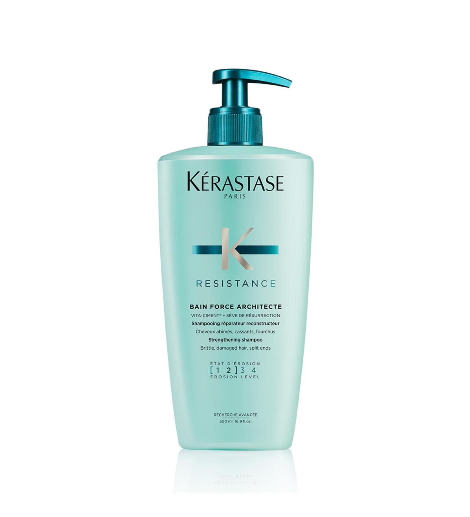 K rastase Bain Force Architecte Shampoo for Damaged Hair - 500ml Regenerating & Strengthening Treatment | International Shipping Available - Buy Online on GoSupps.com
