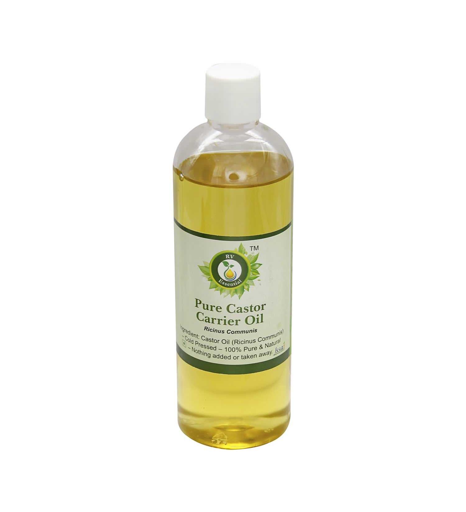 Castor Oil | Ricinus Communis | Cold Pressed Castor Oil | for Hair Growth | for Eyelashes | for Eyebrows | 100% Pure Natural | Cold Pressed | 100ml | 3.38oz by R V Essential 3.38 Fl Oz (Pack of 1)