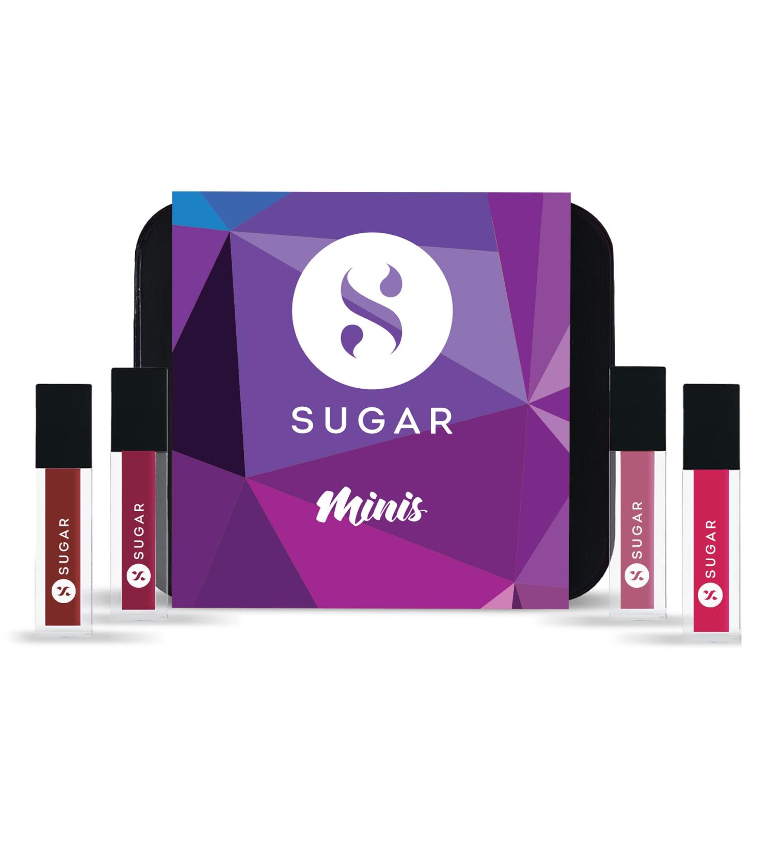 SUGAR Cosmetics Smudge Me Not Liquid Mini Lipstick Gift Set - Nude | International Shipping Available - Buy Online on GoSupps.com