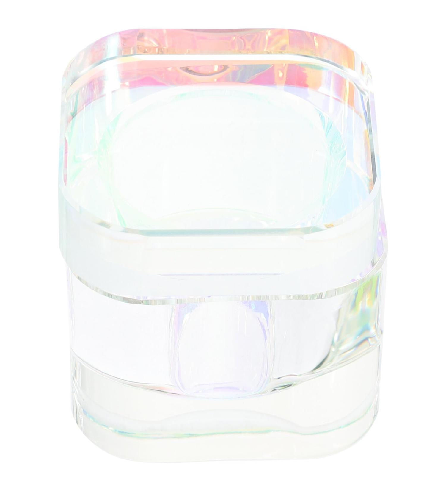 Beaupretty Manicure Nail Dish Cup Crystal Glass Nail Cup Acrylic Nail Dappen Dish Nail Liquid Holder with Lid As Shown - Buy Online on GoSupps.com