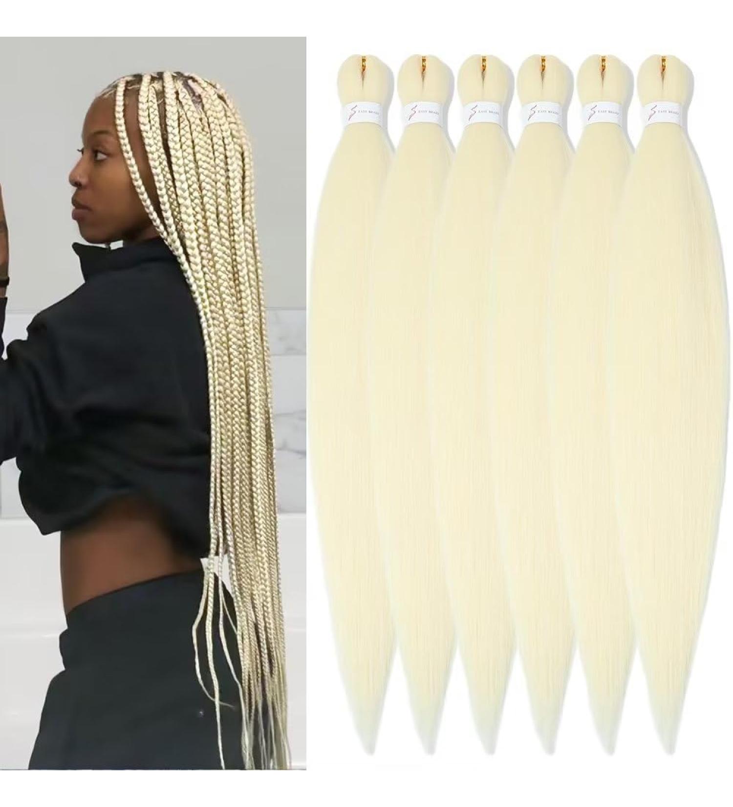 YDDM Pre-Stretched Braiding Hair Extensions 32 Inch - 6 Packs Jumbo Braids - Golden 613# Kunsthaar for Braid Art - Buy Online on GoSupps.com