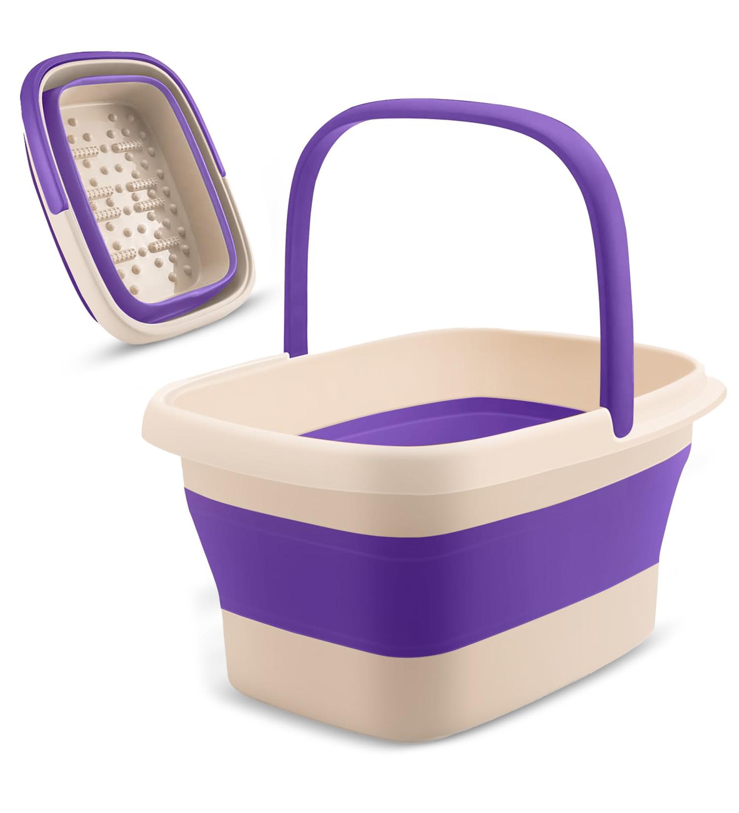 Fivona Collapsible Foot Soak Basin - Ultimate Pedicure Tub for Tired Feet Cracked Heels & Callus Removal - International Shipping Available - Buy Online on GoSupps.com
