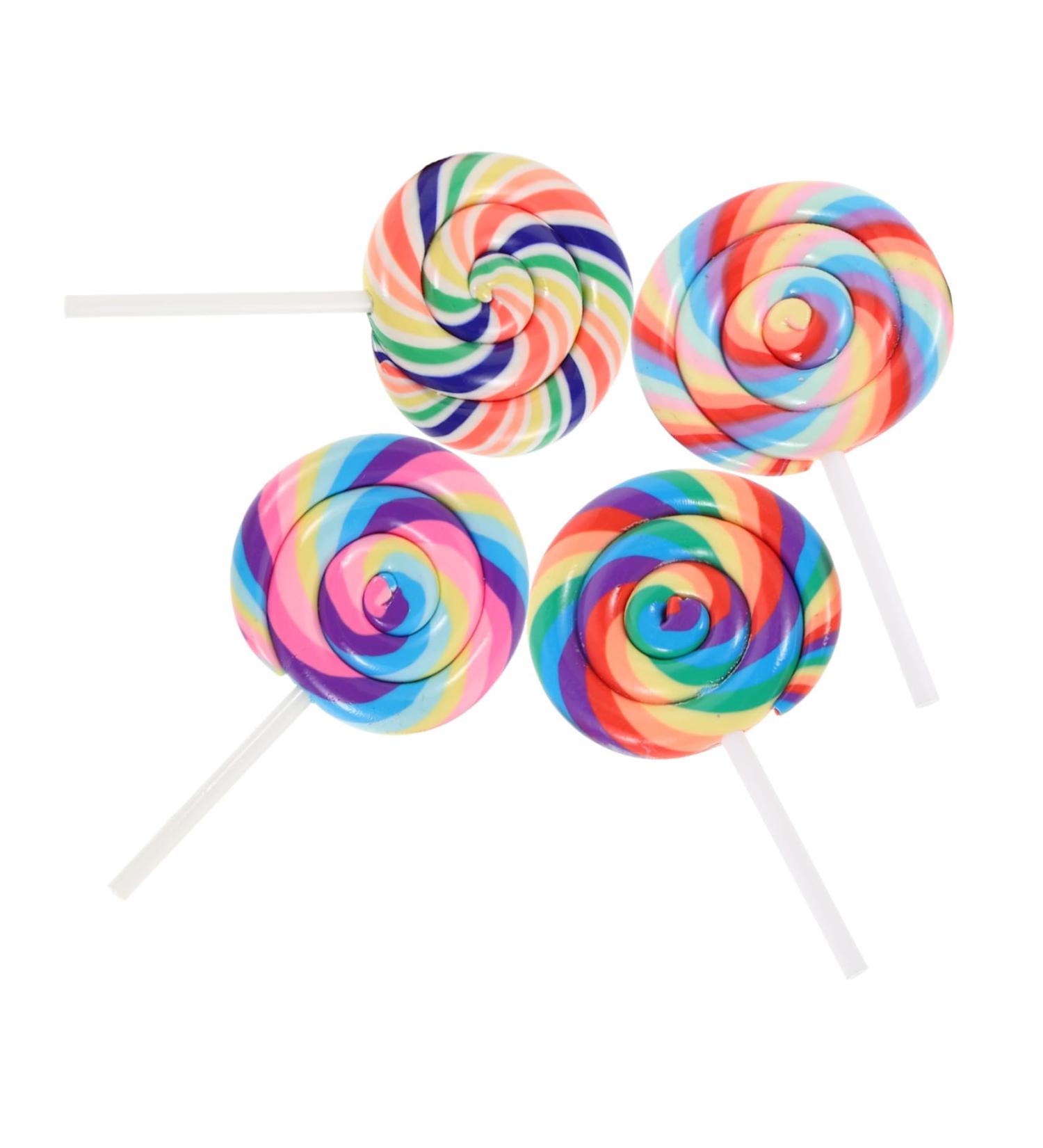 TOYANDONA 1set Lollipop Doll Toys Fake Candy Carnival Candy Christmas Lollipop Prop Mini Lollipop 4pcs - Buy Online on GoSupps.com