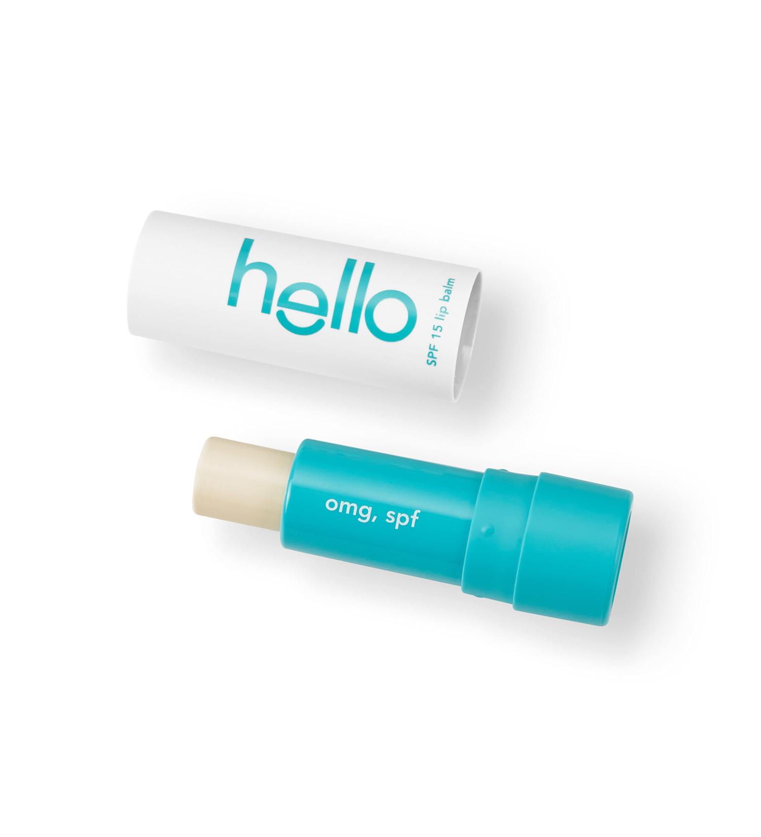 Hello Moisturizing Vegan Lip Balm - Sweet Mint SPF 15, Beeswax, Petrolatum & Parabens Free - 0.15 oz (1 Pack) - Buy Online on GoSupps.com