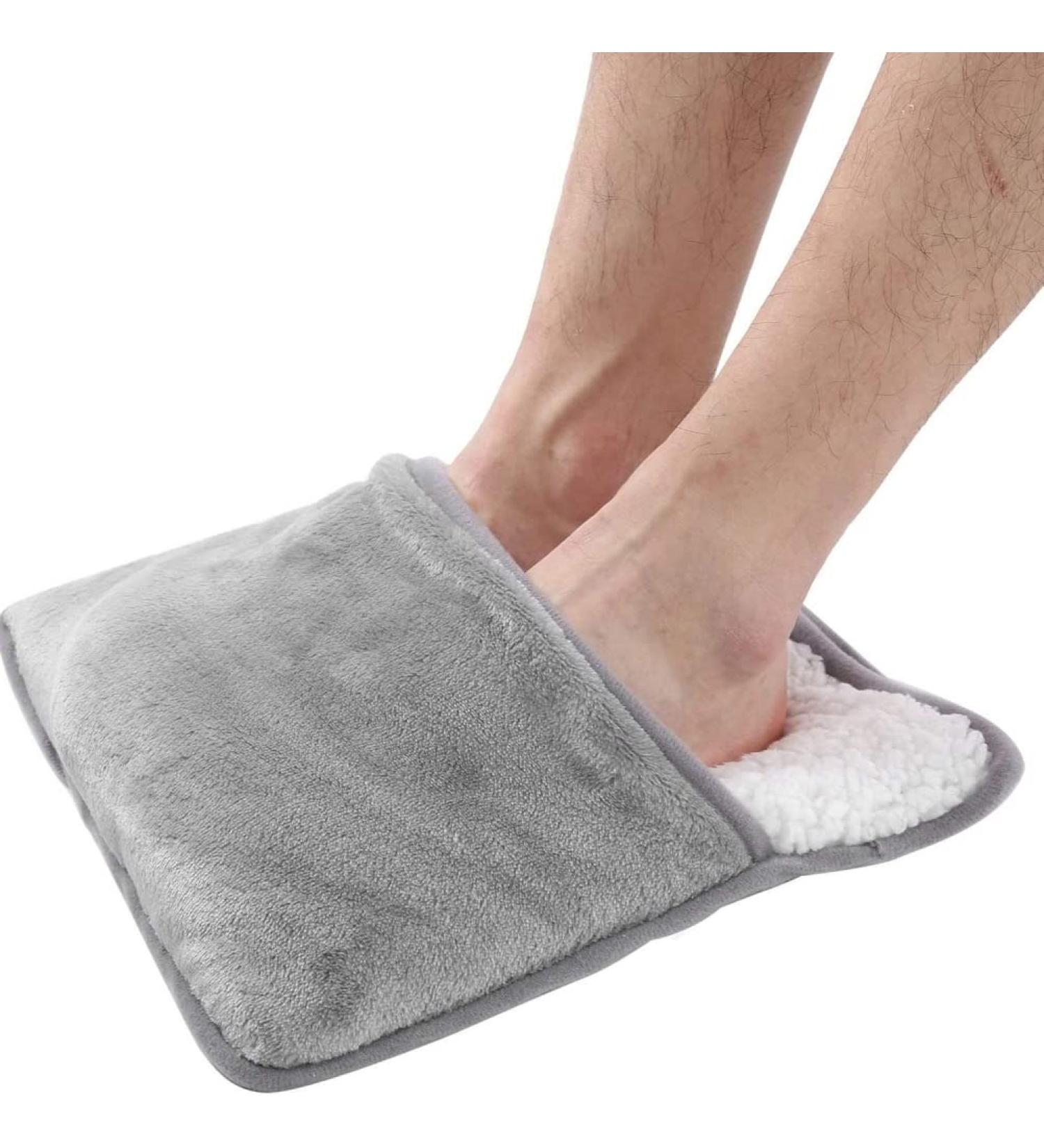 Anggrek USB Foot Warmers - Plush Heating Pillows for Home & Office - 50-60 Heated Foot Wrap (30x29 cm Gray) - Buy Online on GoSupps.com