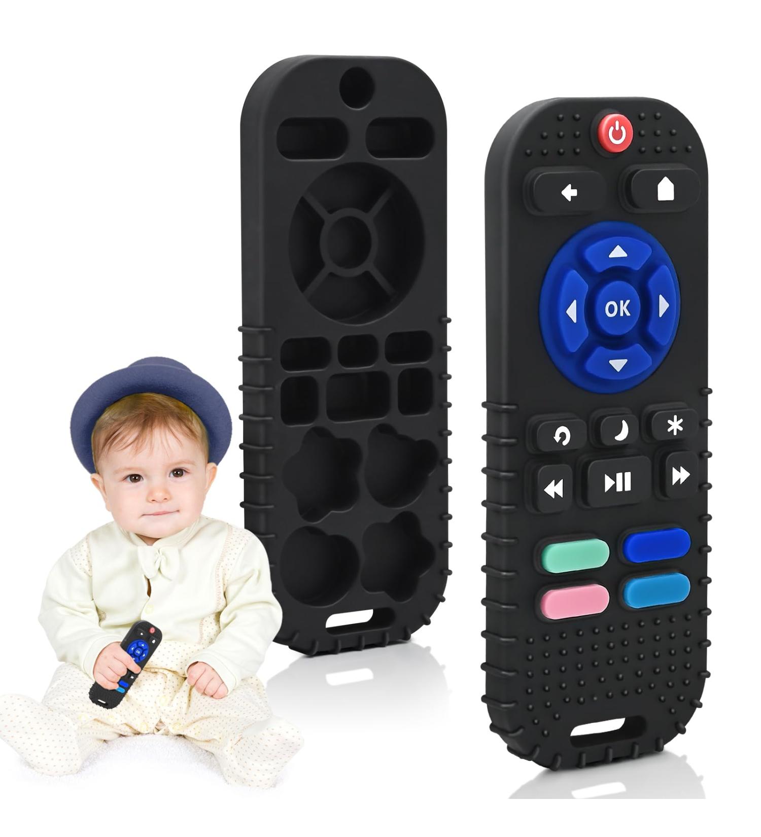 Personalized Silicone Bite Ring Baby Toys for 0-6 Months | Perfect Gift for Newborns Infants & Autistic Children Black - Buy Online on GoSupps.com