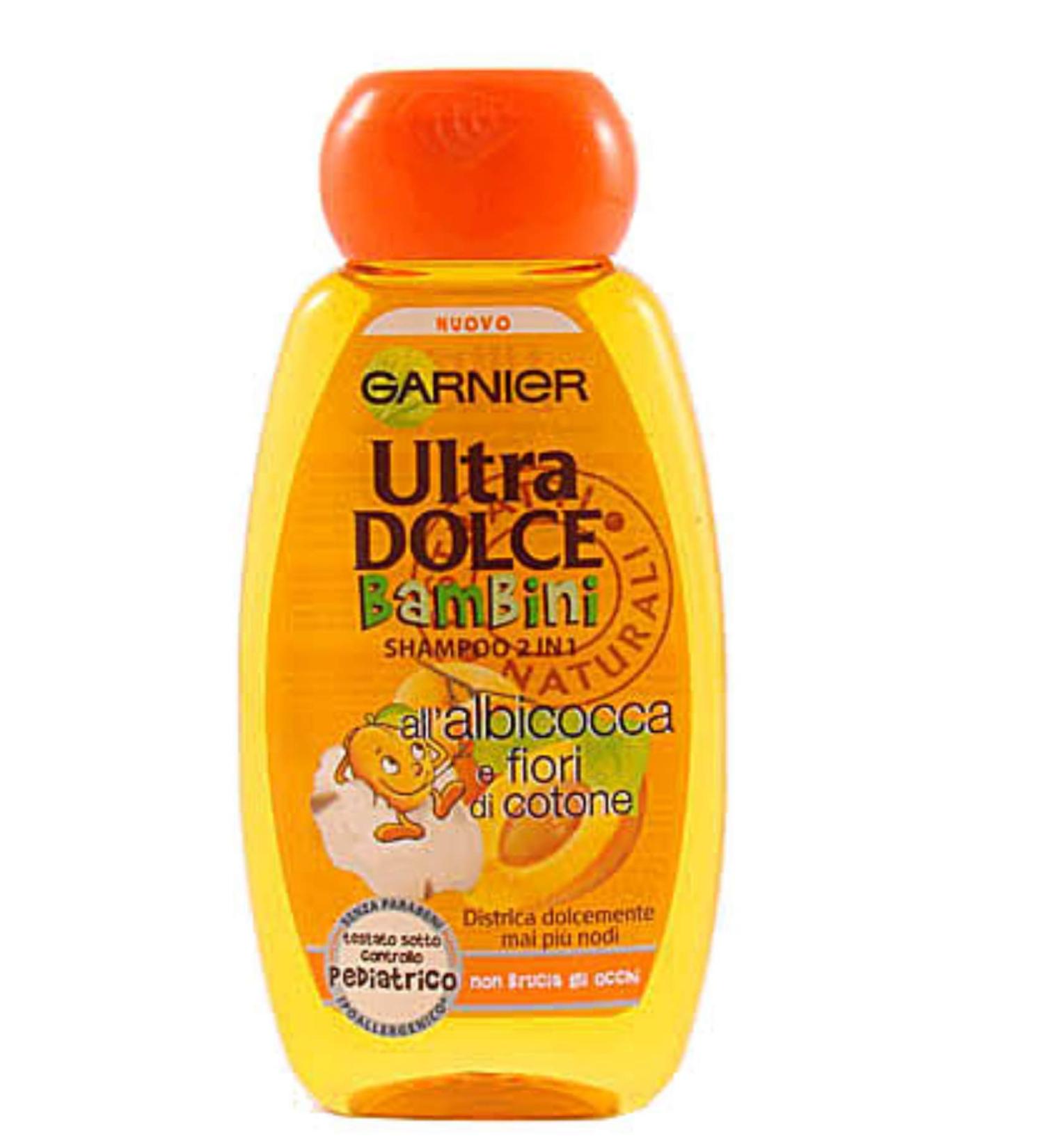 Garnier "Ultra Dolce Bambini (Super Sweet for Kids) 2in1 Shampoo with Apricot and Cotton Flowers 10.14fl.oz 300ml
