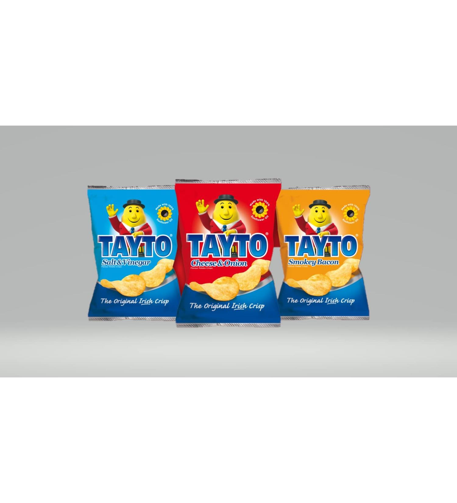 Tayto Variety 12 pack Crisps from Ireland 12 x 25g by Tayto
