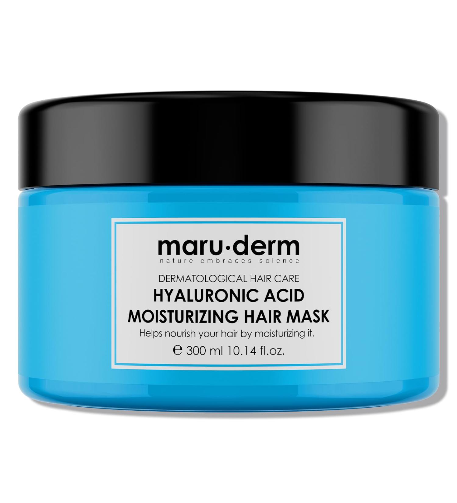  maru.derm Maruderm Hydrating Hair Mask with Hyaluronic Acid - Nourishing & Repairing Care for Dry and Dehydrated Hair 300 ml - Buy Online on GoSupps.com