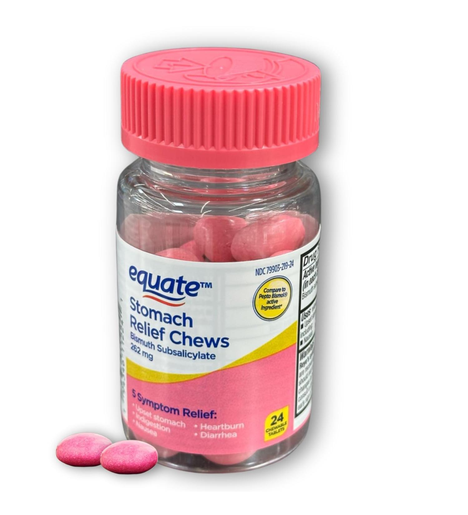 FUSION SHOP STORE Smart choices meaningful life! Bismuth subsalicylate- Stomach Relief Chews Tablets- 24 Ct (Pack of 1) - Buy Online on GoSupps.com