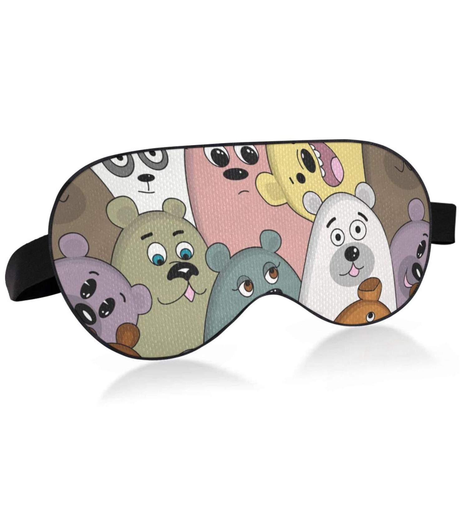 Haskirky Light Blocking Eye Mask - Breathable & Adjustable for Adults, Perfect for Travel, Yoga, Meditation & Deep Sleep - Comfortable & Smooth Office Sleep Mask - Colored Cartoon Design - Buy Online on GoSupps.com