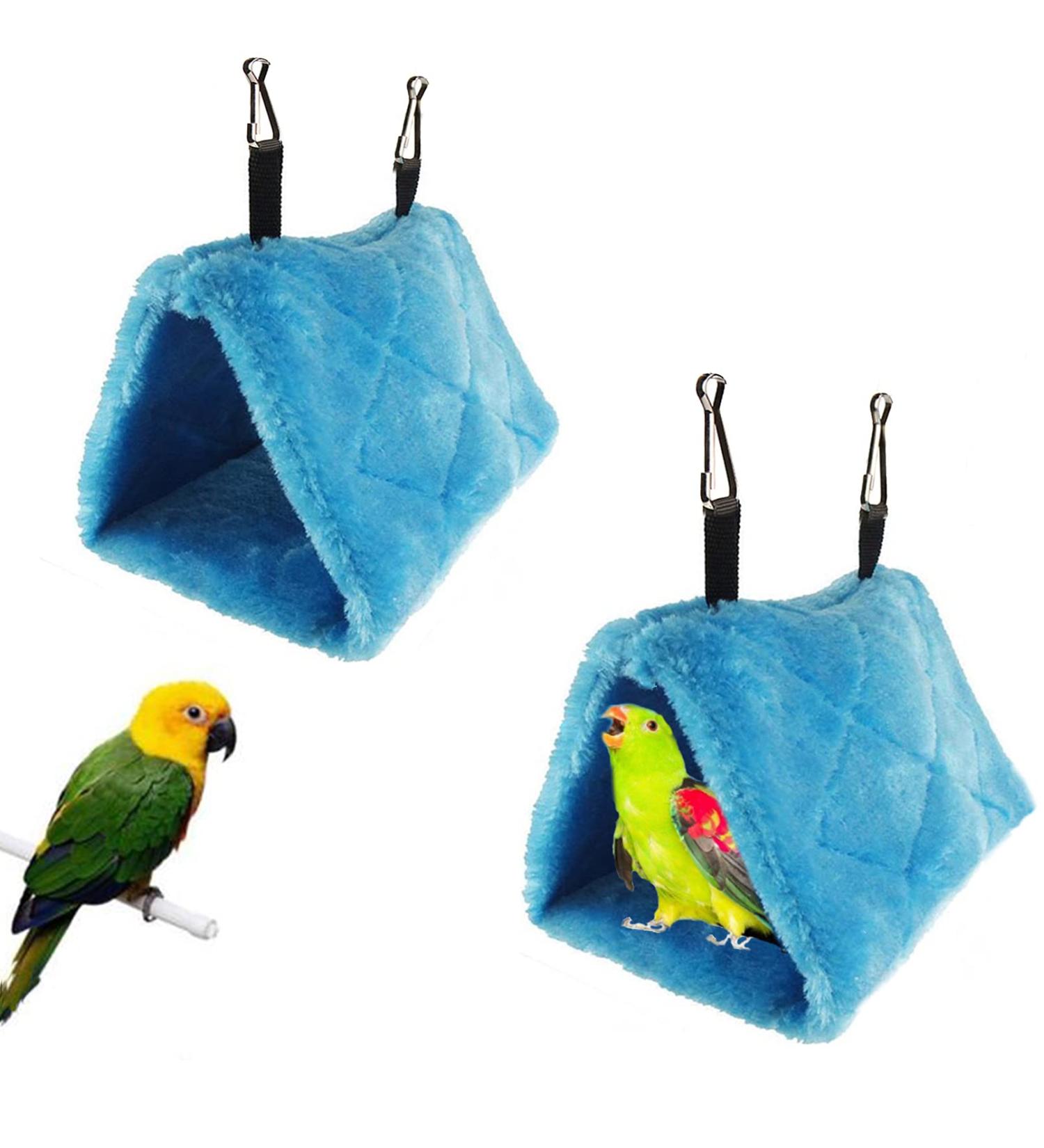 Tfwadmx 2Pcs Bird Tent Plush Hammock Nest for Cage - Cozy Sleeping Bed for Parrot, Eclectus, Parakeet, Cockatiels, Cockatoo, Lovebird - Buy Online on GoSupps.com