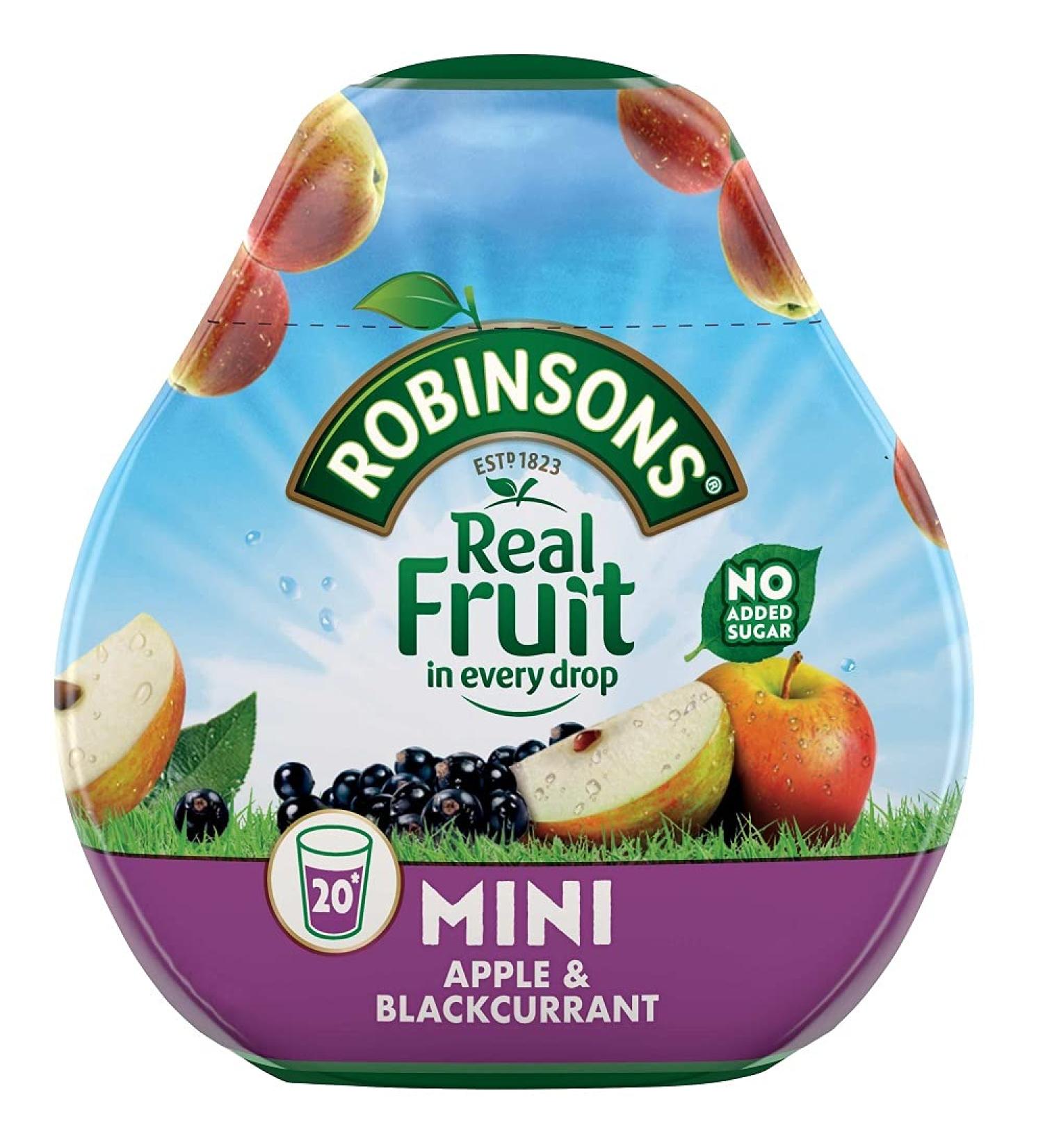 Robinsons Robinsons Squash'd Apple & Blackcurrant No Added Sugar (66ml) - Pack of 6