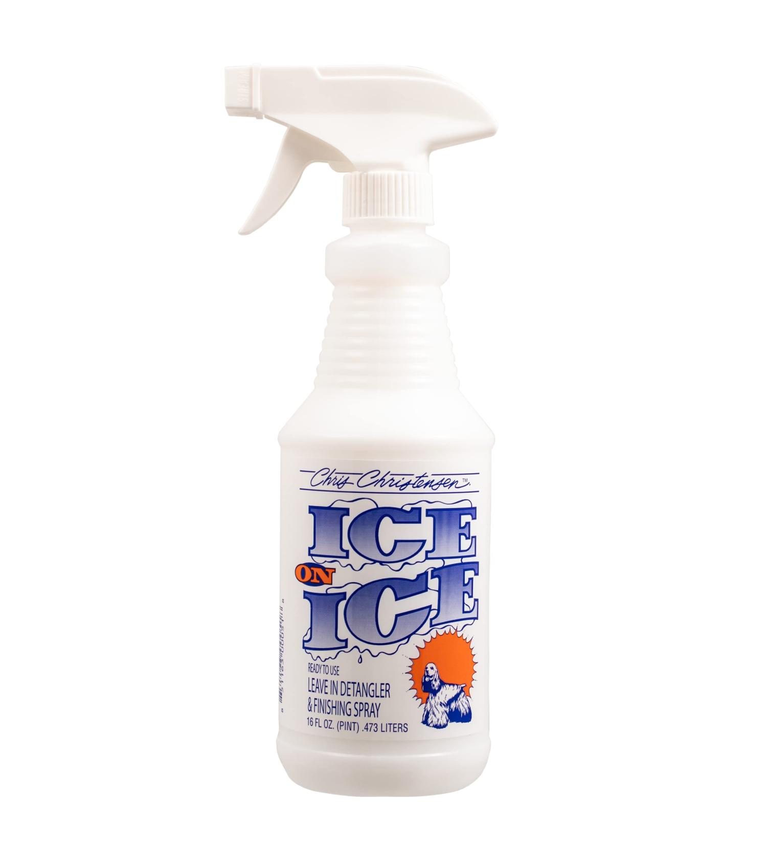 Chris Christensen Ice on Ice Detangler & Finishing Dog Spray - Professional Grooming Results | 16 oz - Buy Online on GoSupps.com