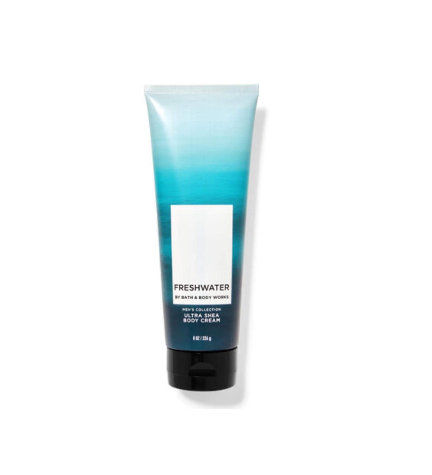 Bath and Body Works Men's FRESHWATER Ultra Shea Body Cream 8oz - Buy Online on GoSupps.com