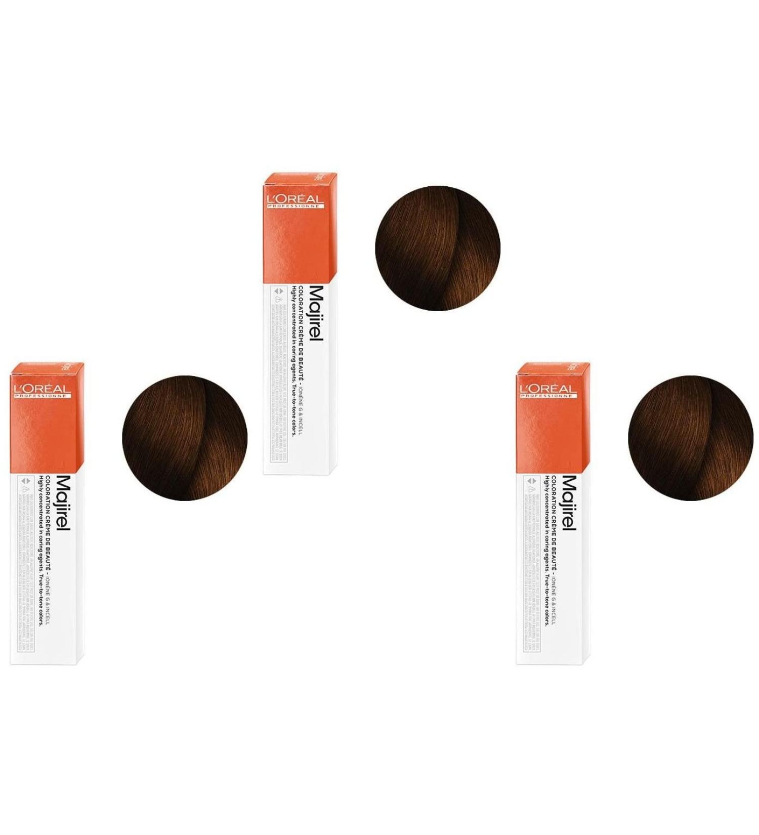 L'Or al Professionnel LOr al Professionnel Majirel Majirel 445 Mahogany copper brown set of 3 3 x 50ml