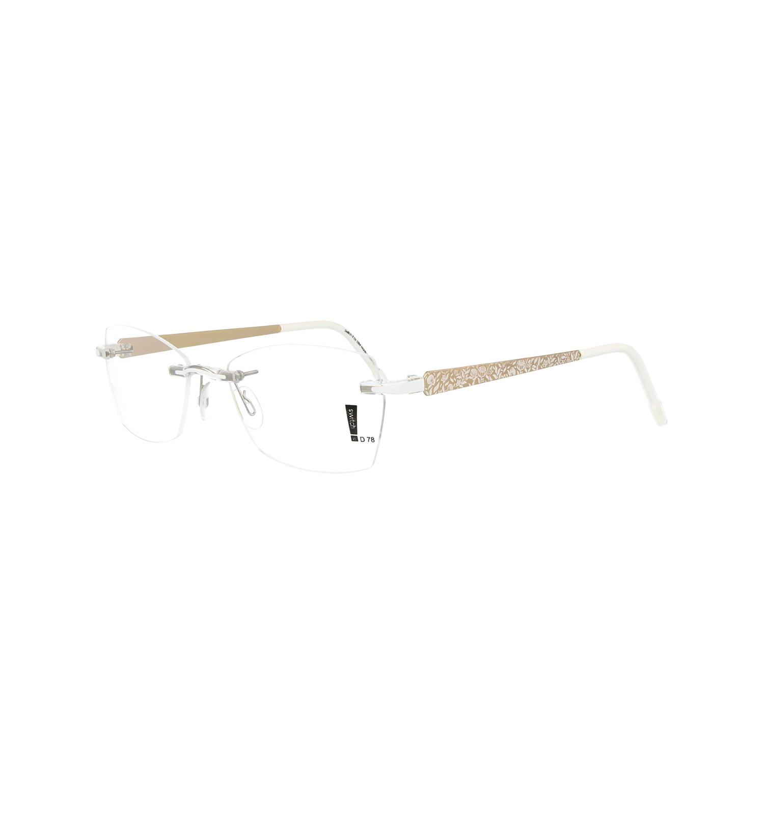 Switch it set 3348 metal white with gold and floral pattern