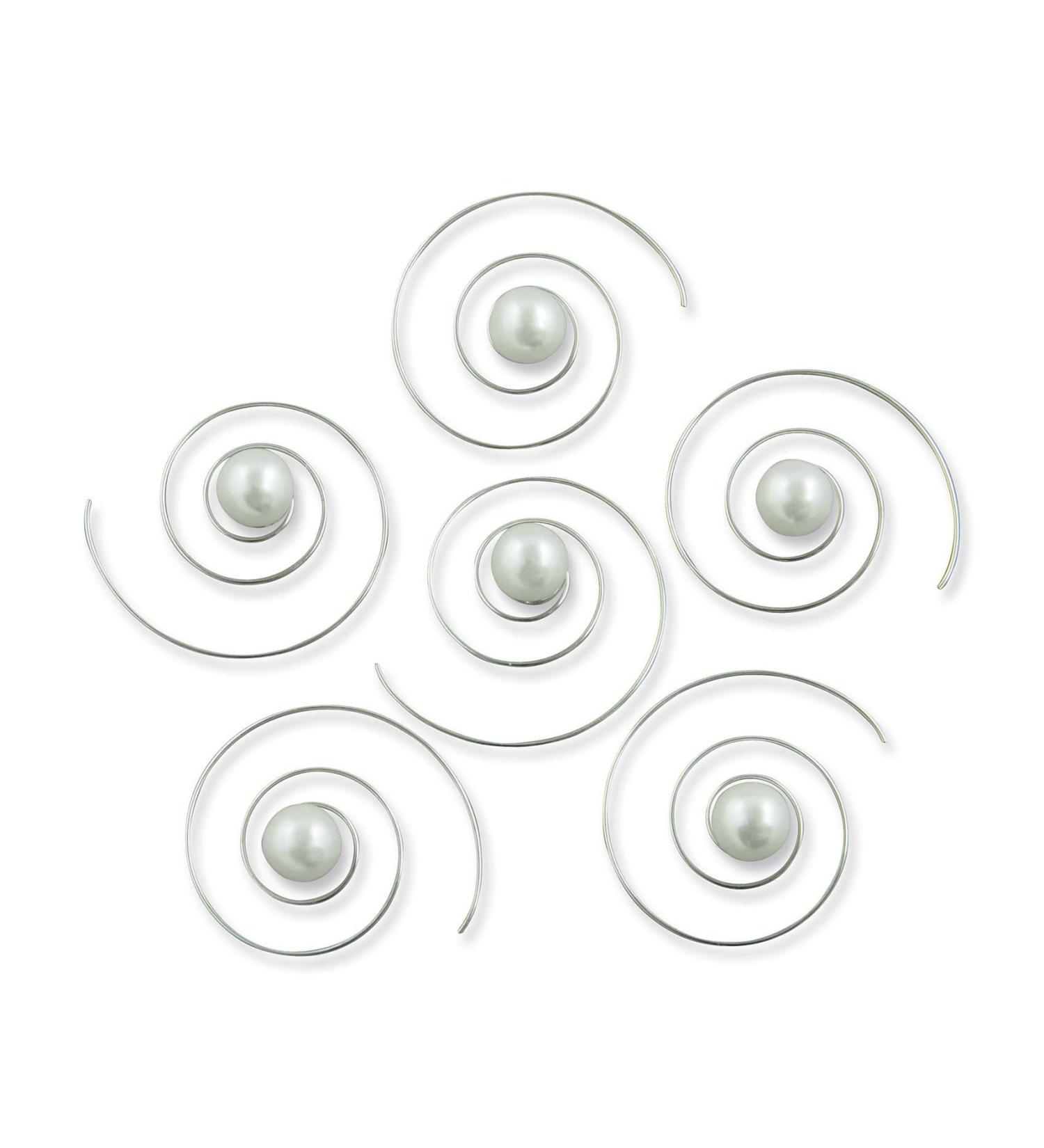 Rivelle Ladies Curlies Hair Beads 6mm White - 12 Pieces Pearl Hair Spirals | Wedding & Bridal Jewelry Accessories - Buy Online on GoSupps.com