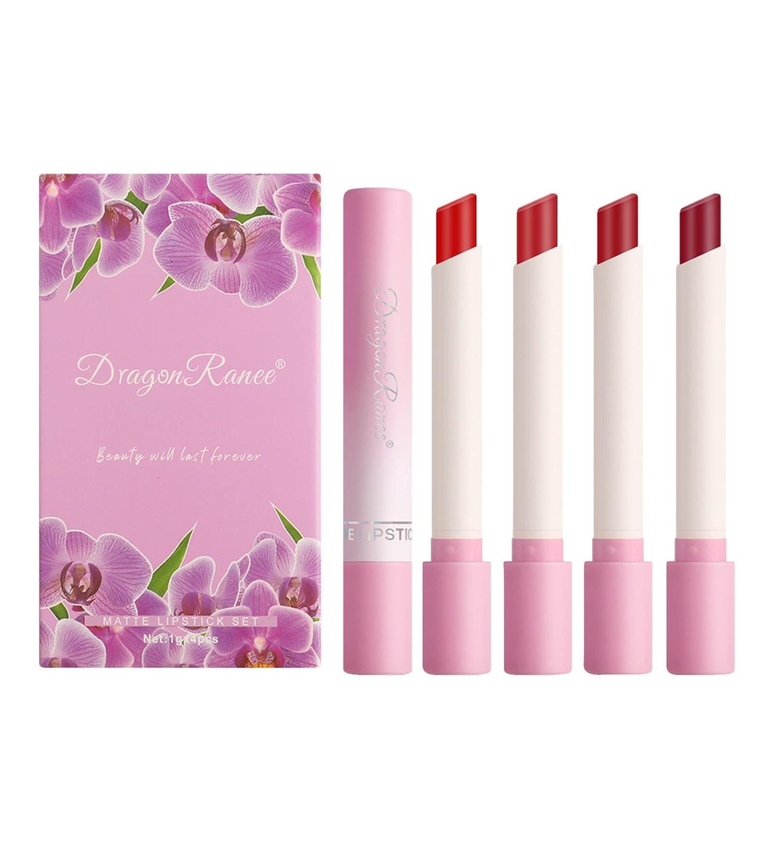 Buy Tube Matte Nude Lip Gloss Set | Long Lasting Moisturizing & Non-Stick | Portable Velvety Lipstick (A) - International Shipping Available - Buy Online on GoSupps.com