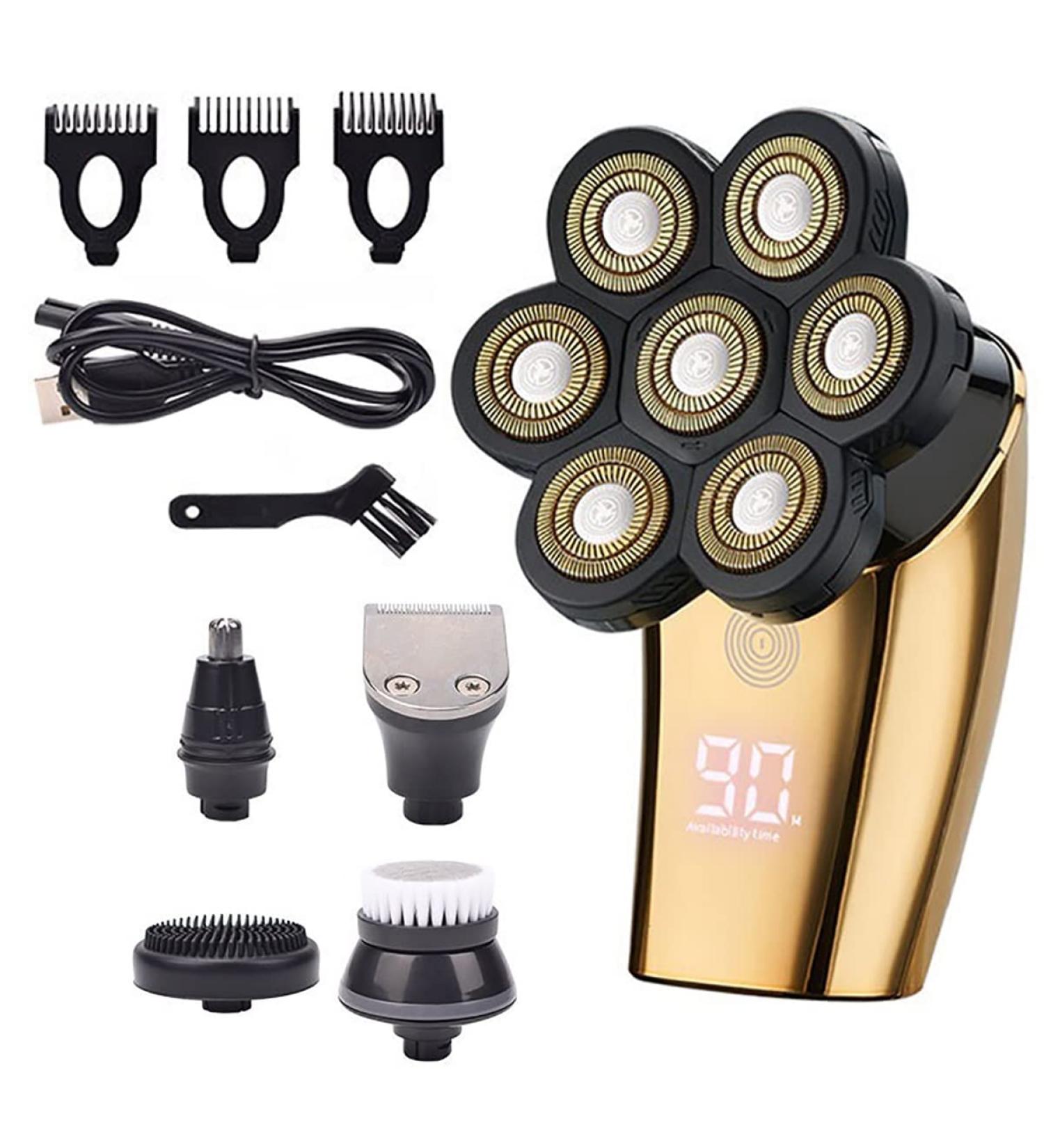 Head Shavers for Bald Men | 5-in-1 Electric Grooming Kit | Waterproof 7D Floating Razor - Buy Online on GoSupps.com