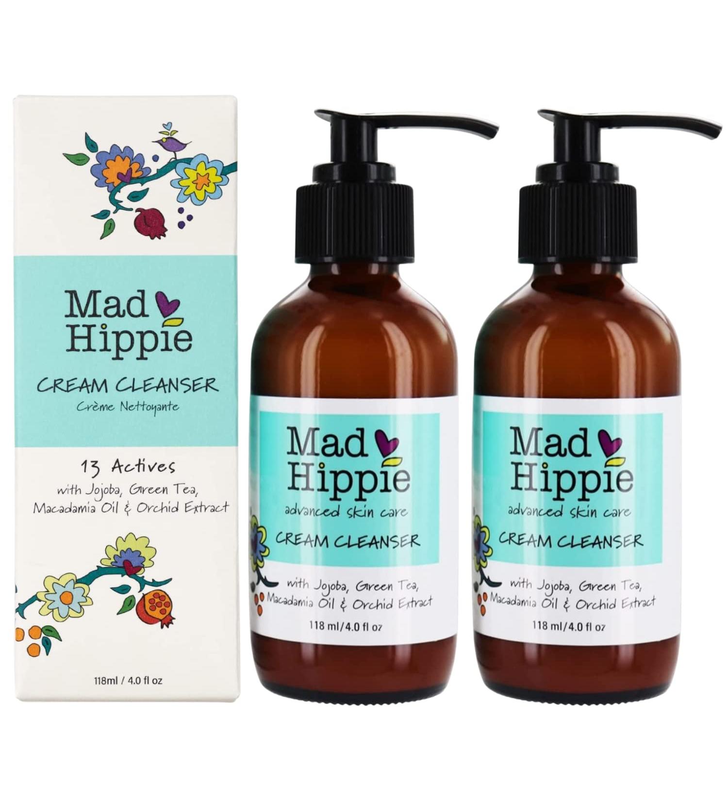 Mad Hippie Cream Cleanser - Hydrating Face Cleanser with Jojoba Oil & Green Tea, 4 Fl Oz (Pack of 2) - Buy Online on GoSupps.com