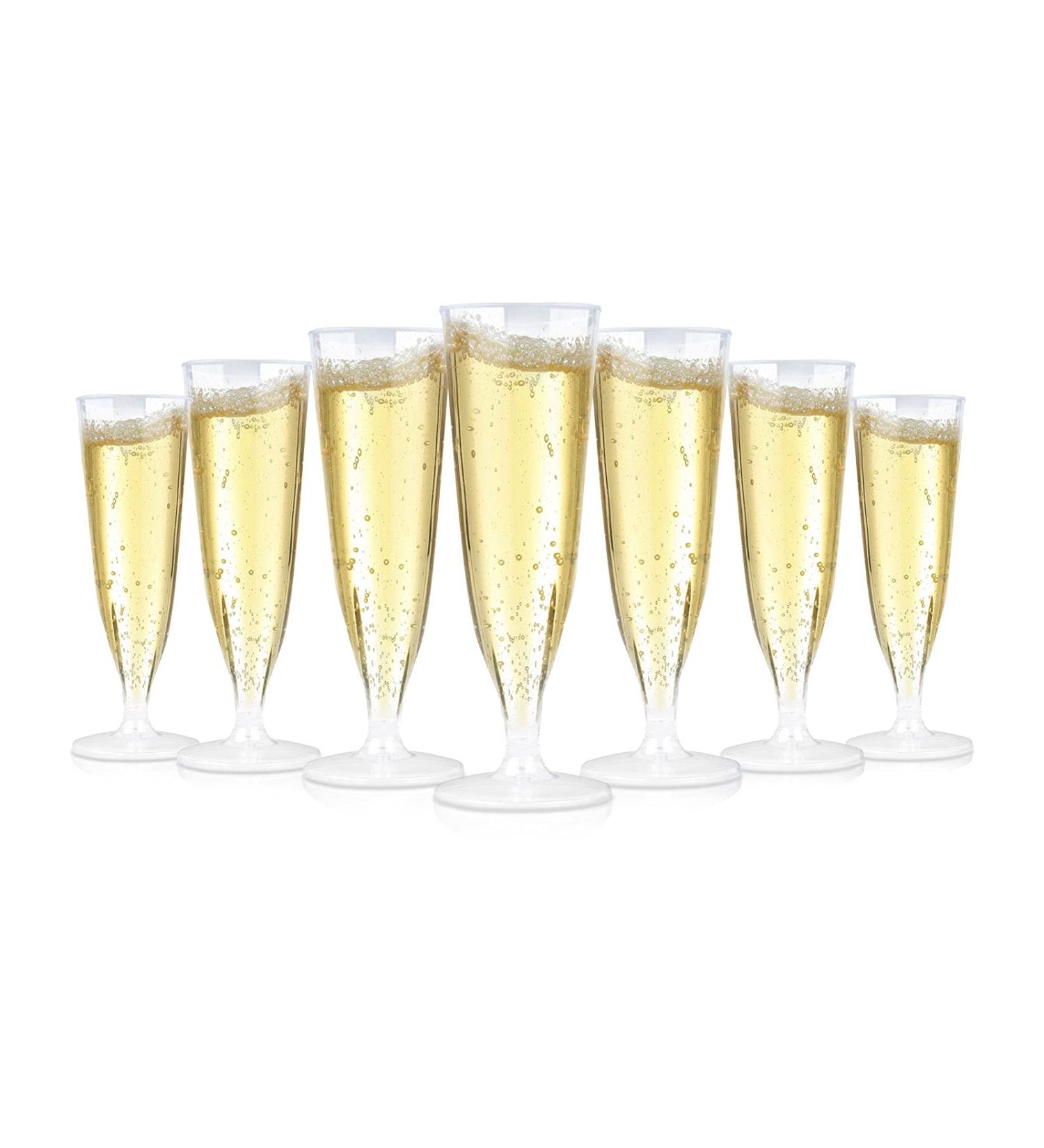 KBG 40 Pack 5 Oz Disposable Plastic Champagne Flutes | Mimosa Bar Glasses | Transparent 30 Pack-2 - Buy Online on GoSupps.com