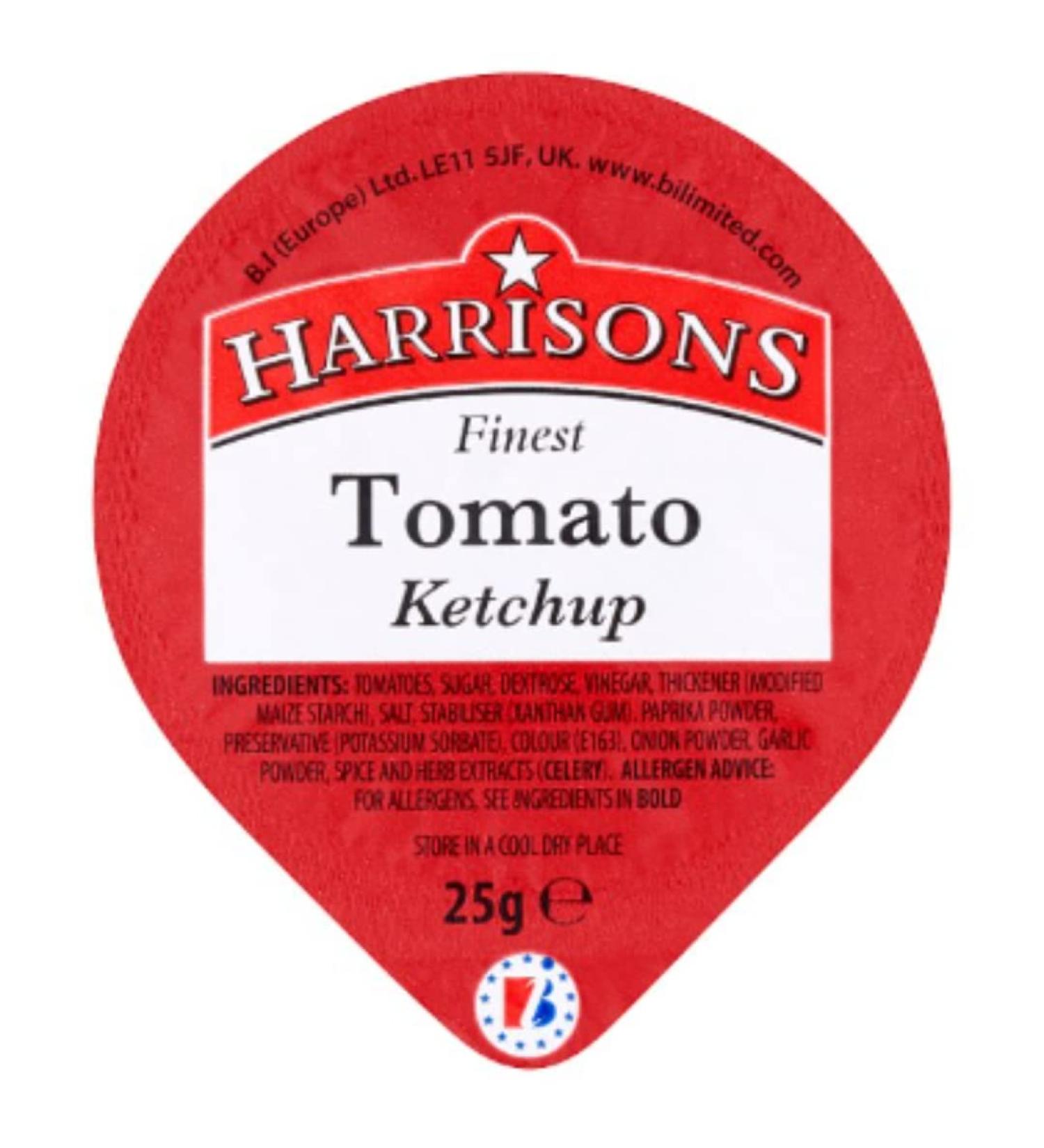 Harrisons Finest Tomato Ketchup Dip Pots 100 x 25g x 1