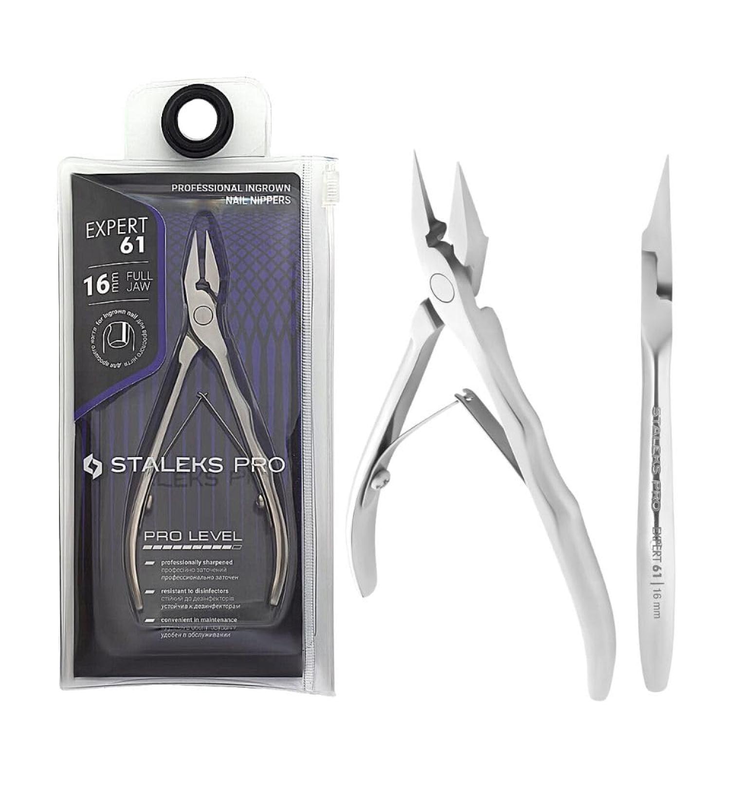 STALEKS PRO Professional Nail Clippers for Ingrown Nails - 16mm Stainless Steel Pedicure Tool (NE-61-16) - Buy Online on GoSupps.com