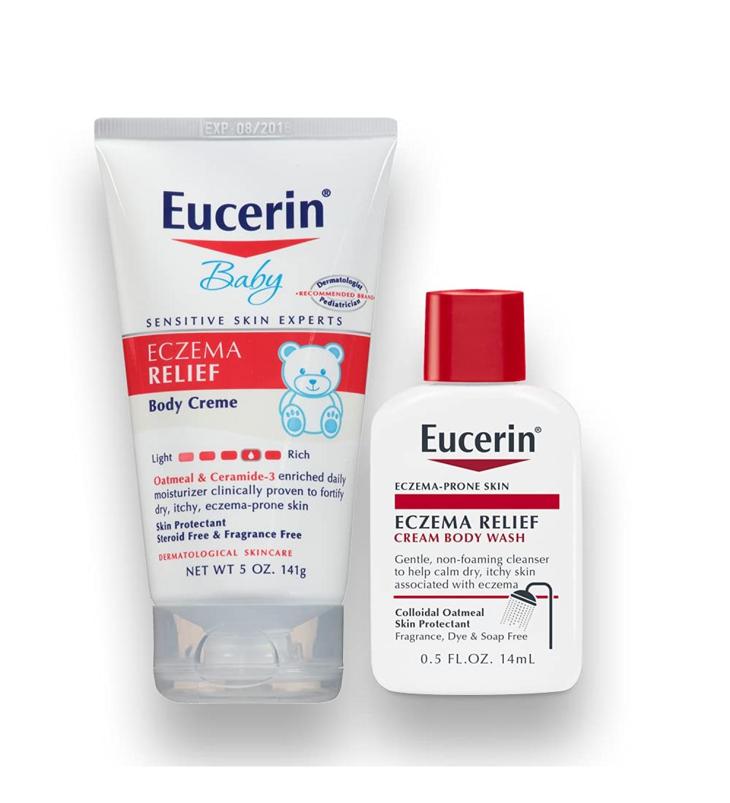Eucerin Baby Eczema Cream (5oz) + Trial Body Wash (.5oz) Multipack - Buy Online on GoSupps.com