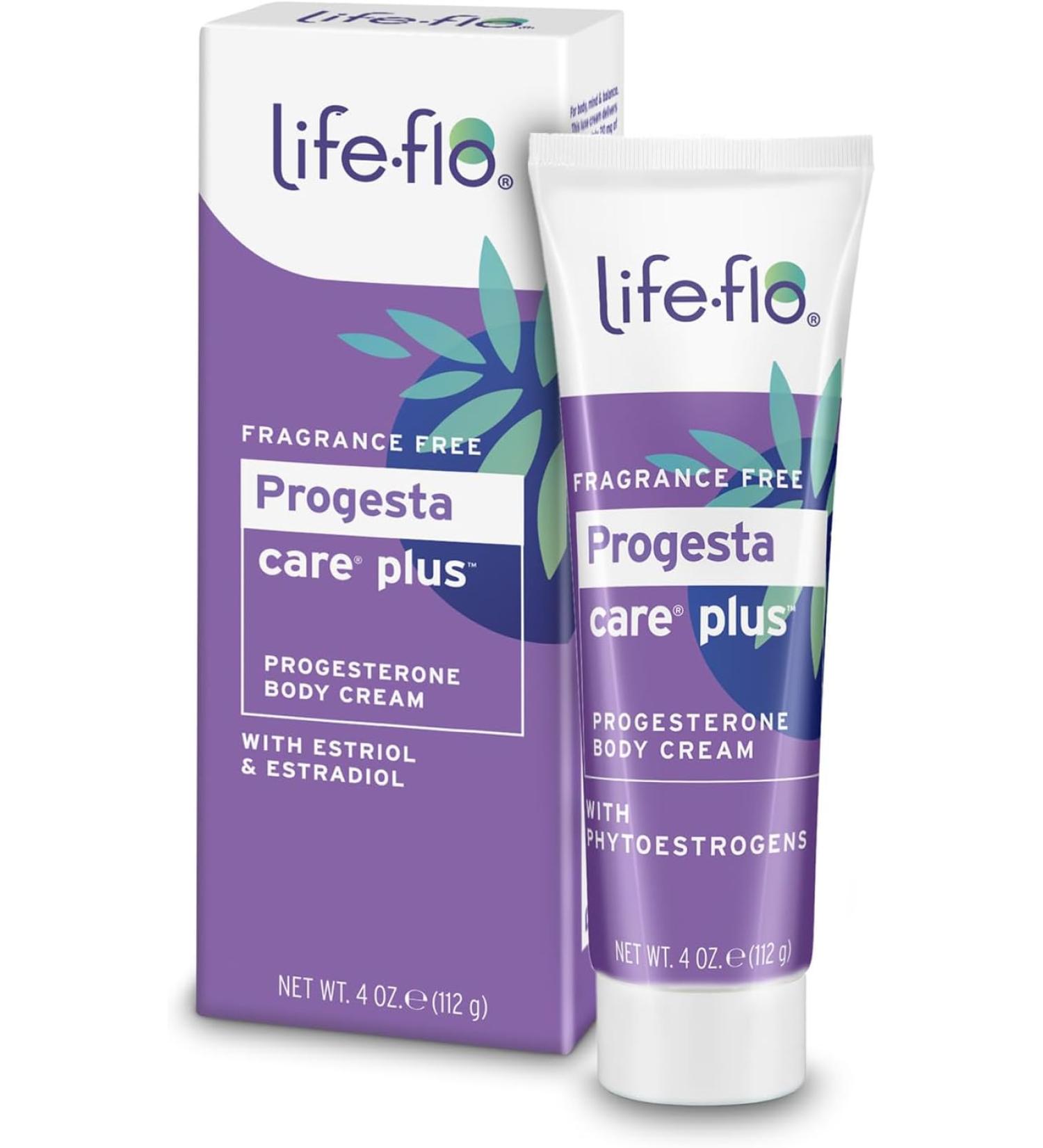 Life-Flo Progesta-Care Plus Progesterone Cream 20mg USP for Women - Supports Healthy Balance & Menopause Relief - Fragrance-Free, Paraben-Free - 4oz - Buy Online on GoSupps.com