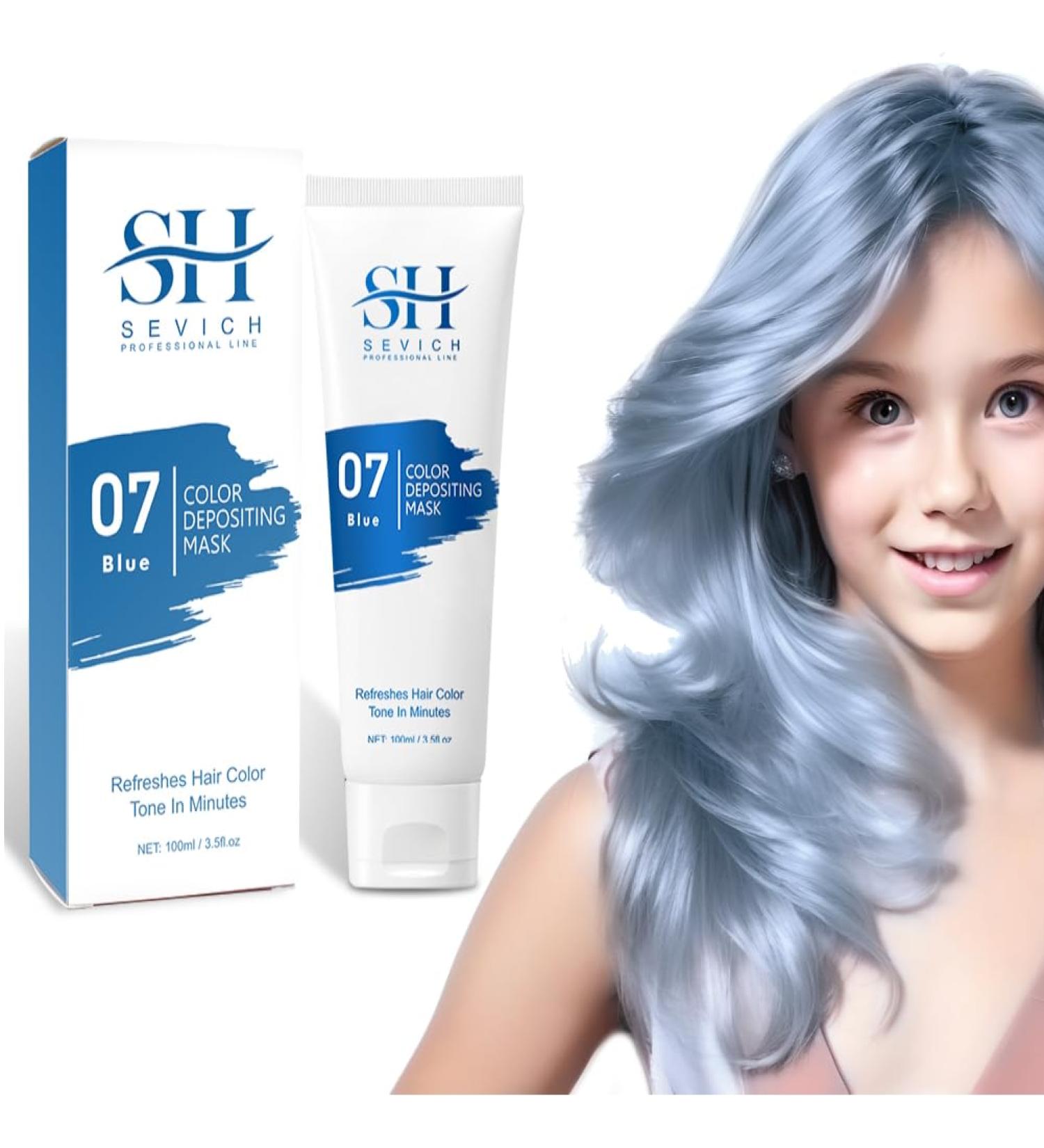 Color Depositing Hair Mask | Blue Hair Color Refresh | Vegan & Ammonia-Free | Semi-Permanent Conditioner for Men & Women - Buy Online on GoSupps.com