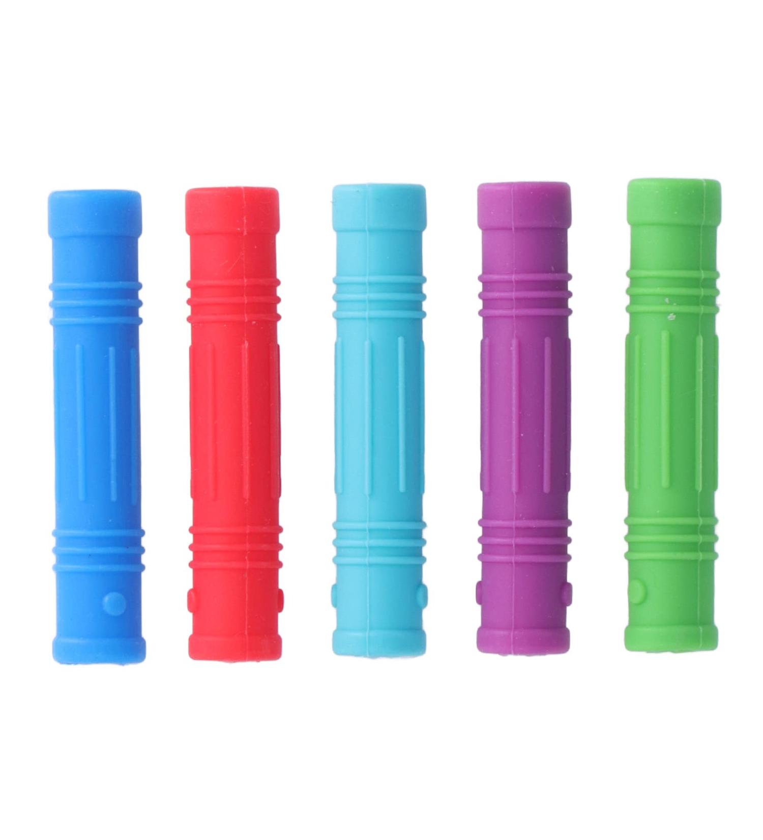 5-Part Silicone Baby Bite Ring & Pencil Set | Strength Training Toy & Molar Stick | Perfect Newborn Gift - Buy Online on GoSupps.com