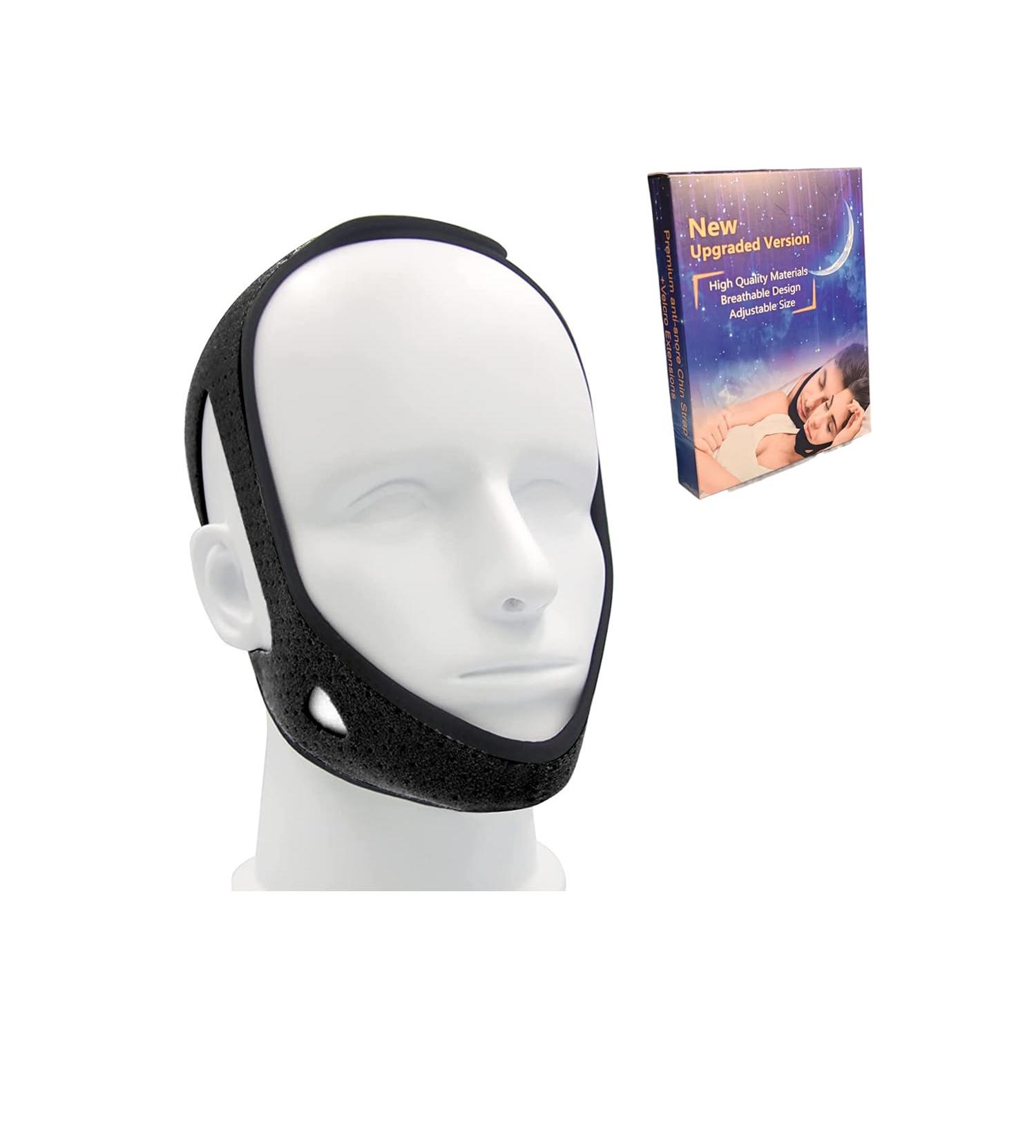 LUZMQ Adjustable Anti Snoring Chin Strap - Breathable Snoring Solution for Men & Women - Buy Online on GoSupps.com