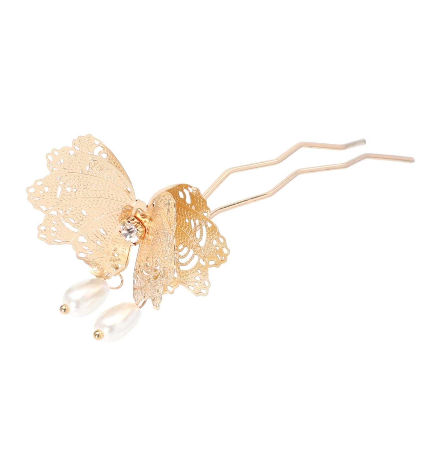 Didiseaon 1pc Metal Butterfly Hairpin Tiara Japanese Hair Pin Hair Clip Hair Chopsticks Chinese Headdress Decor Bridal Wedding Hair Chinese Style Hair Accessory Hair Stick Pin - Buy Online on GoSupps.com