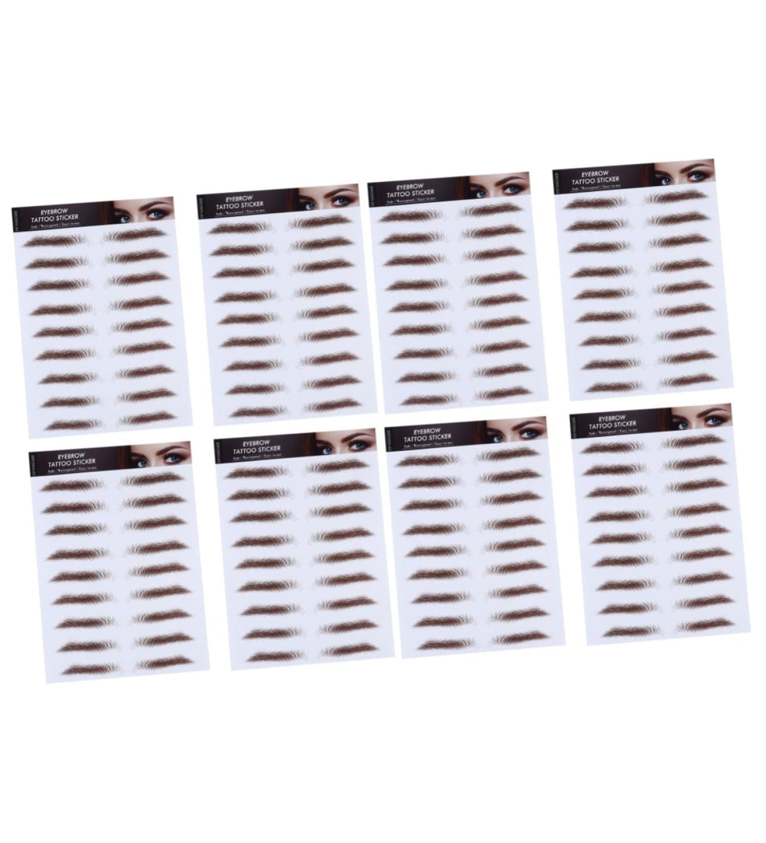 FRCOLOR 8 Pcs Eyebrow Stickers Make up Kit Eyebrow Transfer Tattoos Artificial Eyebrow 6d Eyebrow Shape Set - Buy Online on GoSupps.com