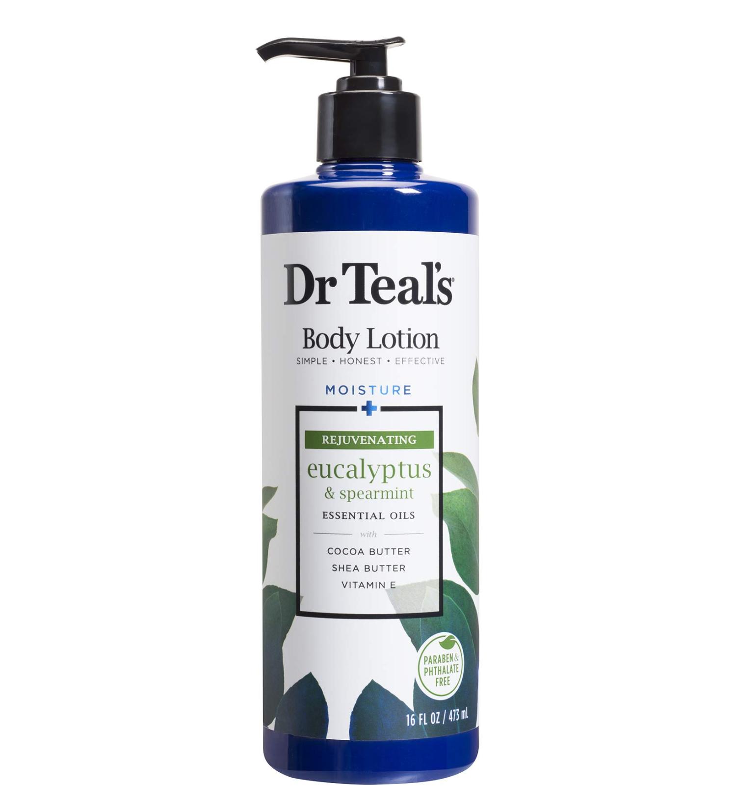 Dr Teal's Body Lotion Moisture Rejuvenating/Refreshing Eucalyptus & Spearmint  16 fl oz
