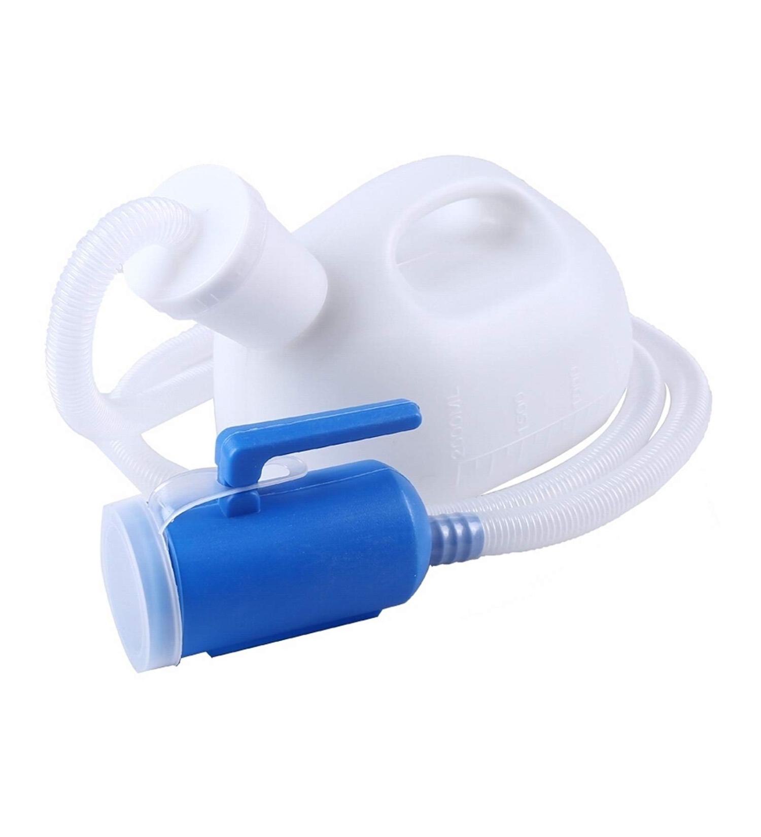 Portable Pee Plastic Pee Container Men's Urinal with Hand held Portable Urine Cup 2000 Ml Large Capacity - Buy Online on GoSupps.com