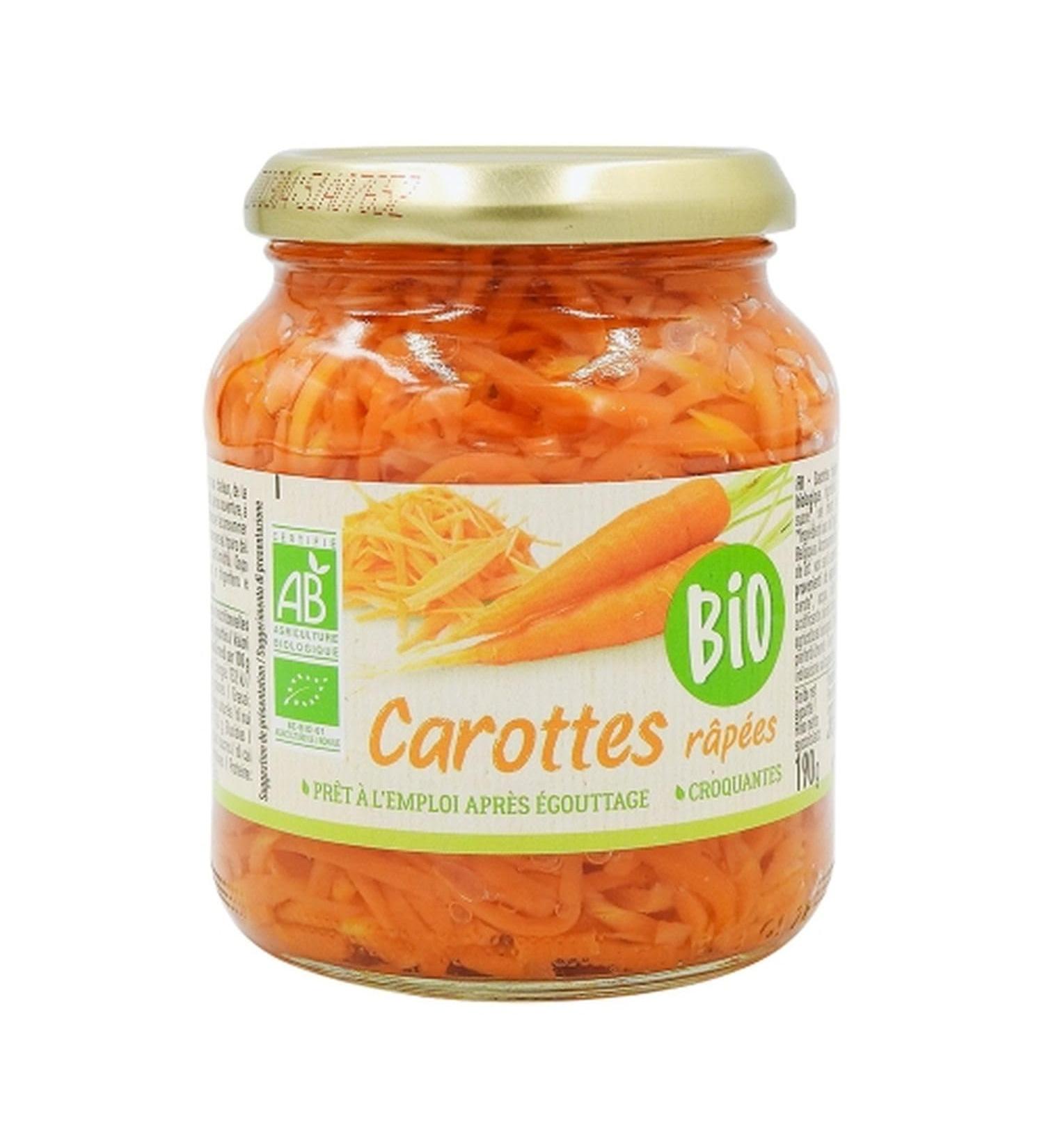 Agidra Organic grated carrots - 190g jar