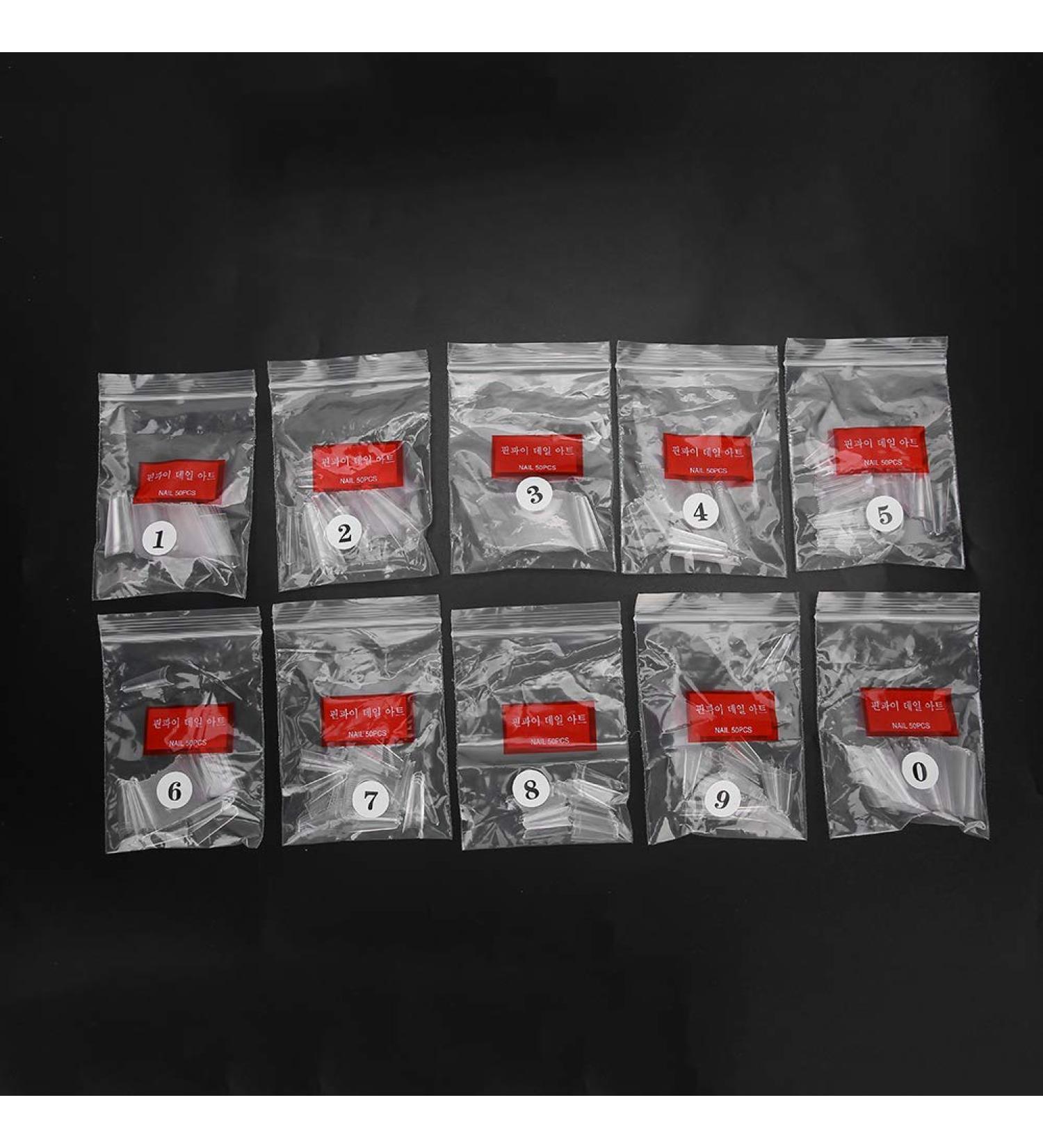 Clear False Nail Tips - 500PCS Transparent French Half-Manicure Art Accessories for Nail Studios & Businesses - Buy Online on GoSupps.com