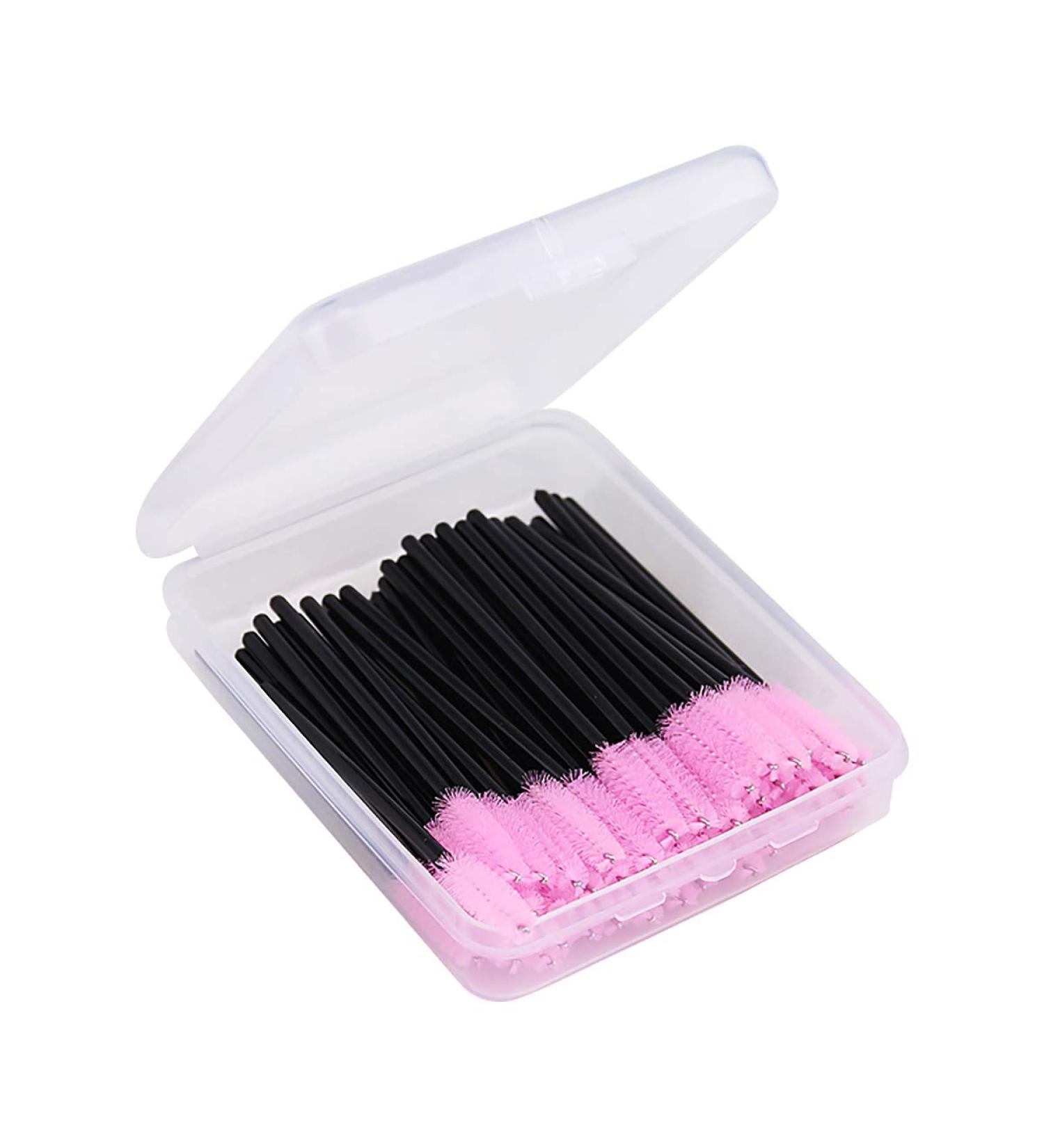 100 Pcs Disposable Eyelash Mascara Brushes with Case Cozylkx Wands Applicator Makeup Brush Makeup Kits Black & Pink 100 Pcs Black Pink - Buy Online on GoSupps.com