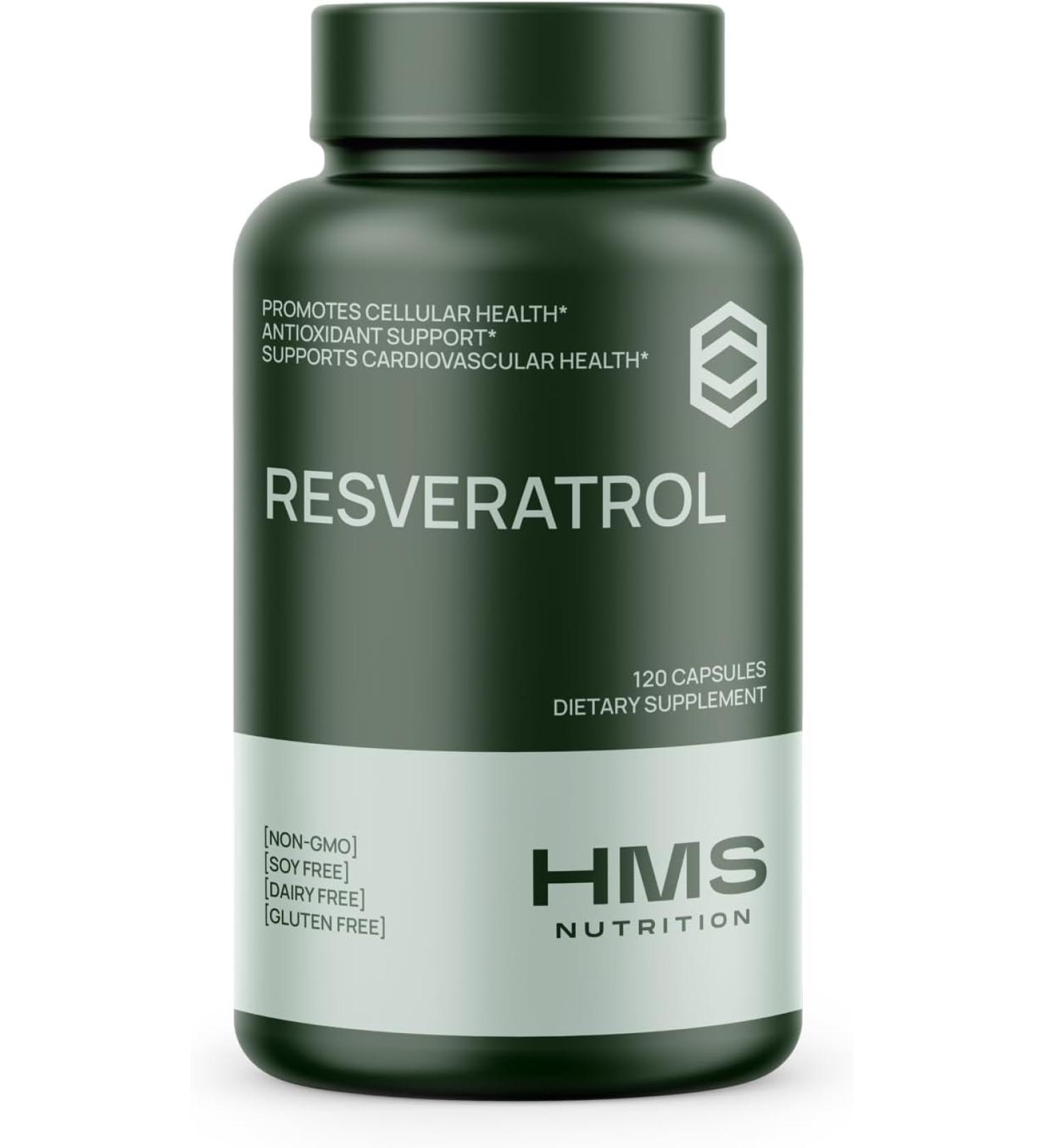 High Potency Resveratrol 1400mg Capsules - Antioxidant Blend with Acai, Grapeseed, Green Tea - Supports Cardiovascular Health and Anti-Aging - 120 Count - Buy Online on GoSupps.com