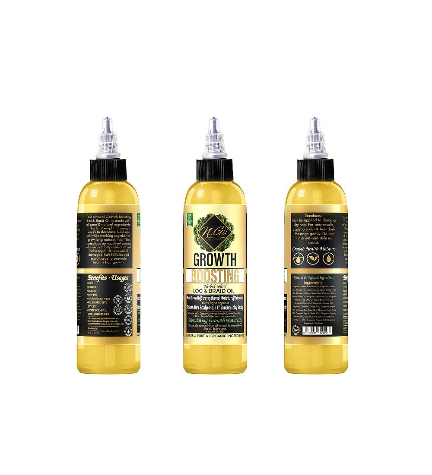 Organic Hair Growth Boosting Loc & Braid Oil | Scalp Fungus Protection | Psoriasis Care | 4oz - Buy Online on GoSupps.com