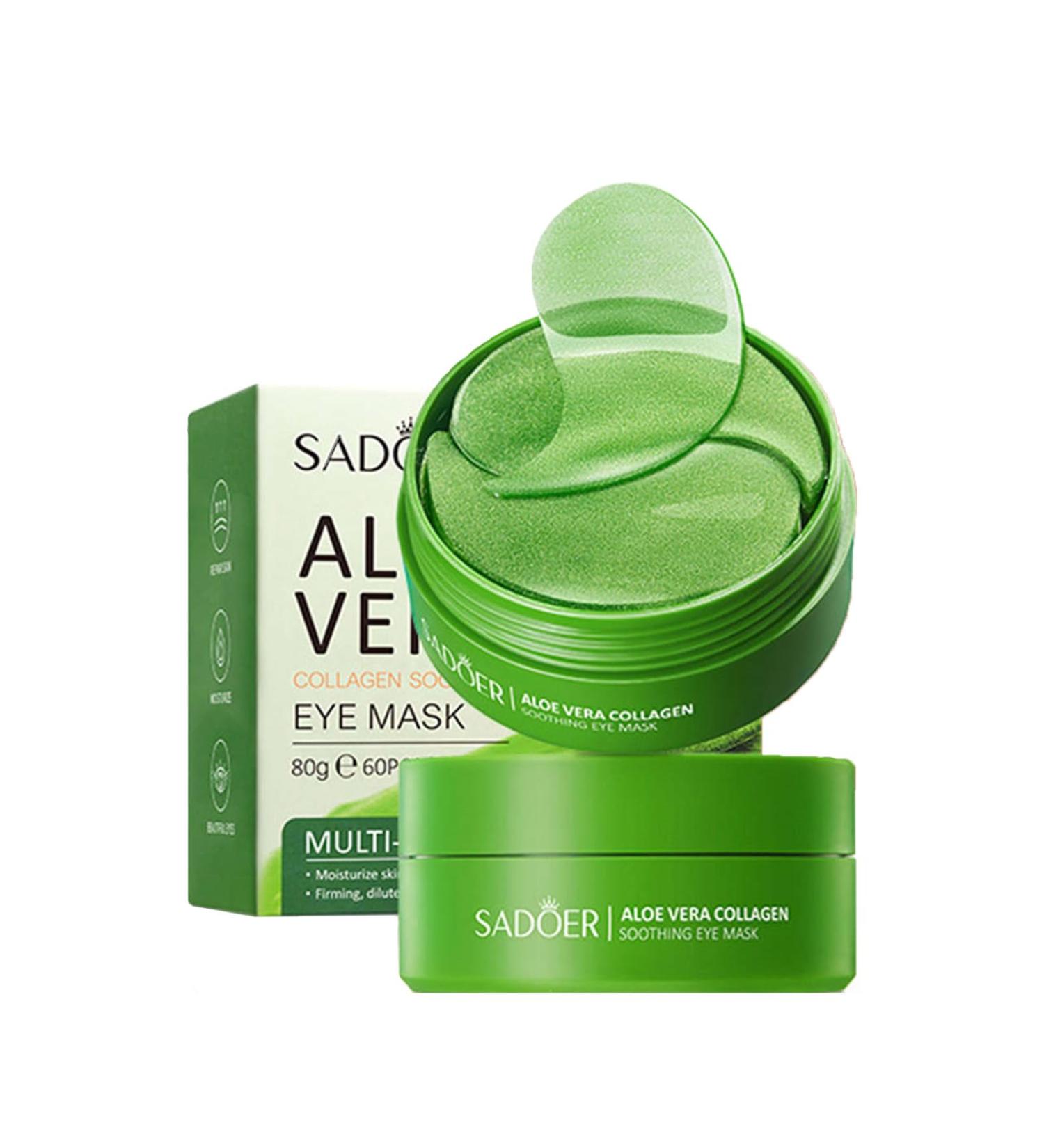 Aloe Vera Under Eye Patches Aloe Vera Eye Mask Targeted Puffiness and Dark Circles Care Reduce Fine Lines Hydrating Collagen Eye Mask for Youthful Appearance - Buy Online on GoSupps.com