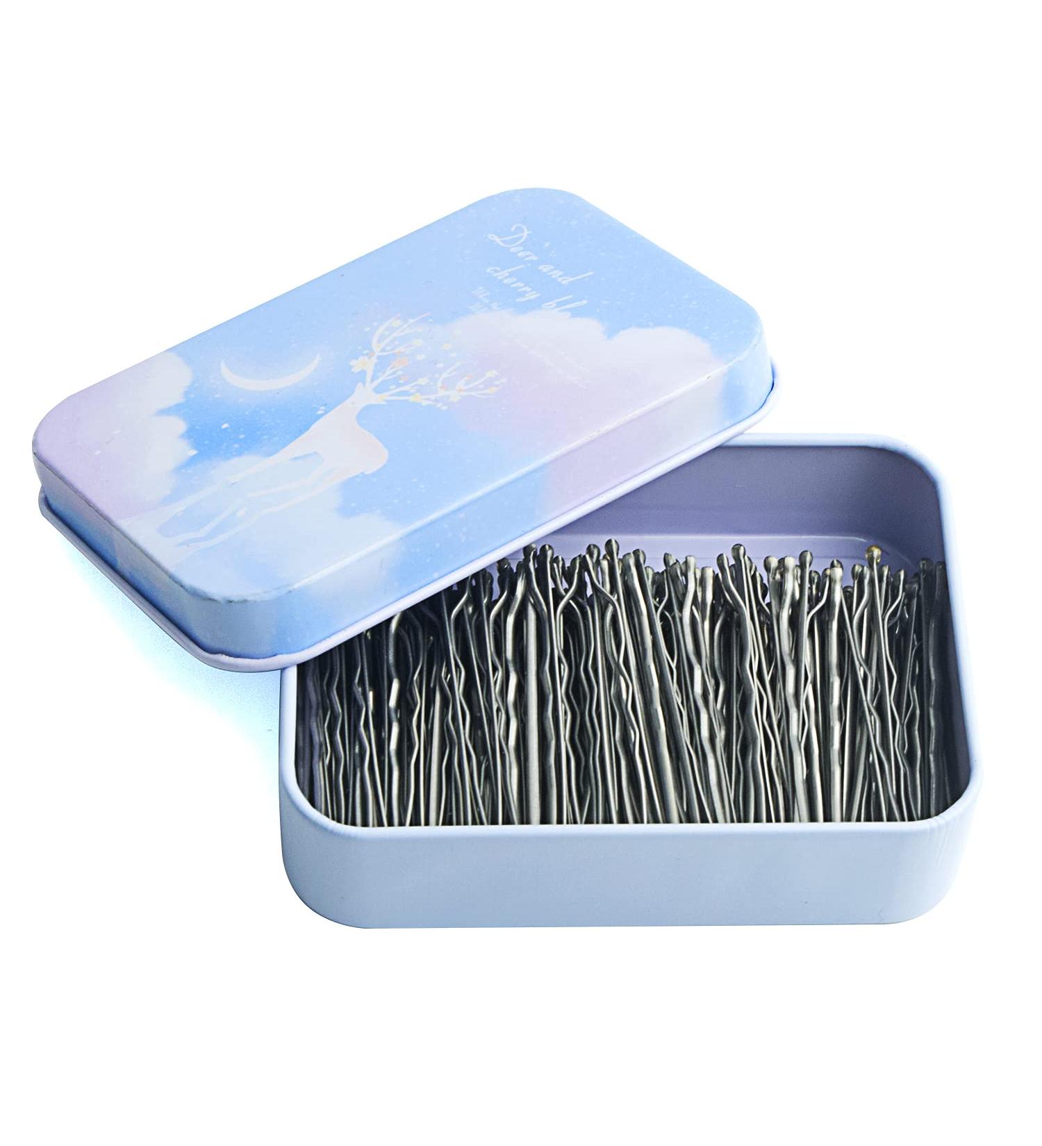 200 Ct Silver Hair Bobby Pins with Case - Premium Hair Pins for Kids, Girls, and Women - Great for All Hair Types - 2 Inches - Buy Online on GoSupps.com