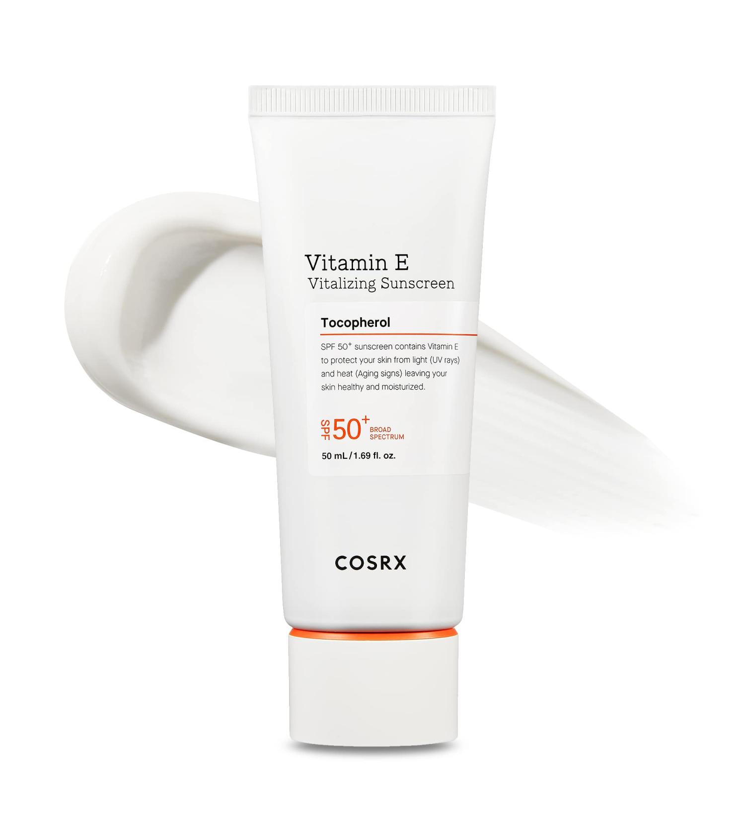 COSRX Daily SPF 50 Vitamin E Vitalizing Sunscreen - Broad Spectrum UVA & UVB Protection - Lightweight, Invisible Matte Finish - Reef Friendly Korean Skincare - Buy Online on GoSupps.com