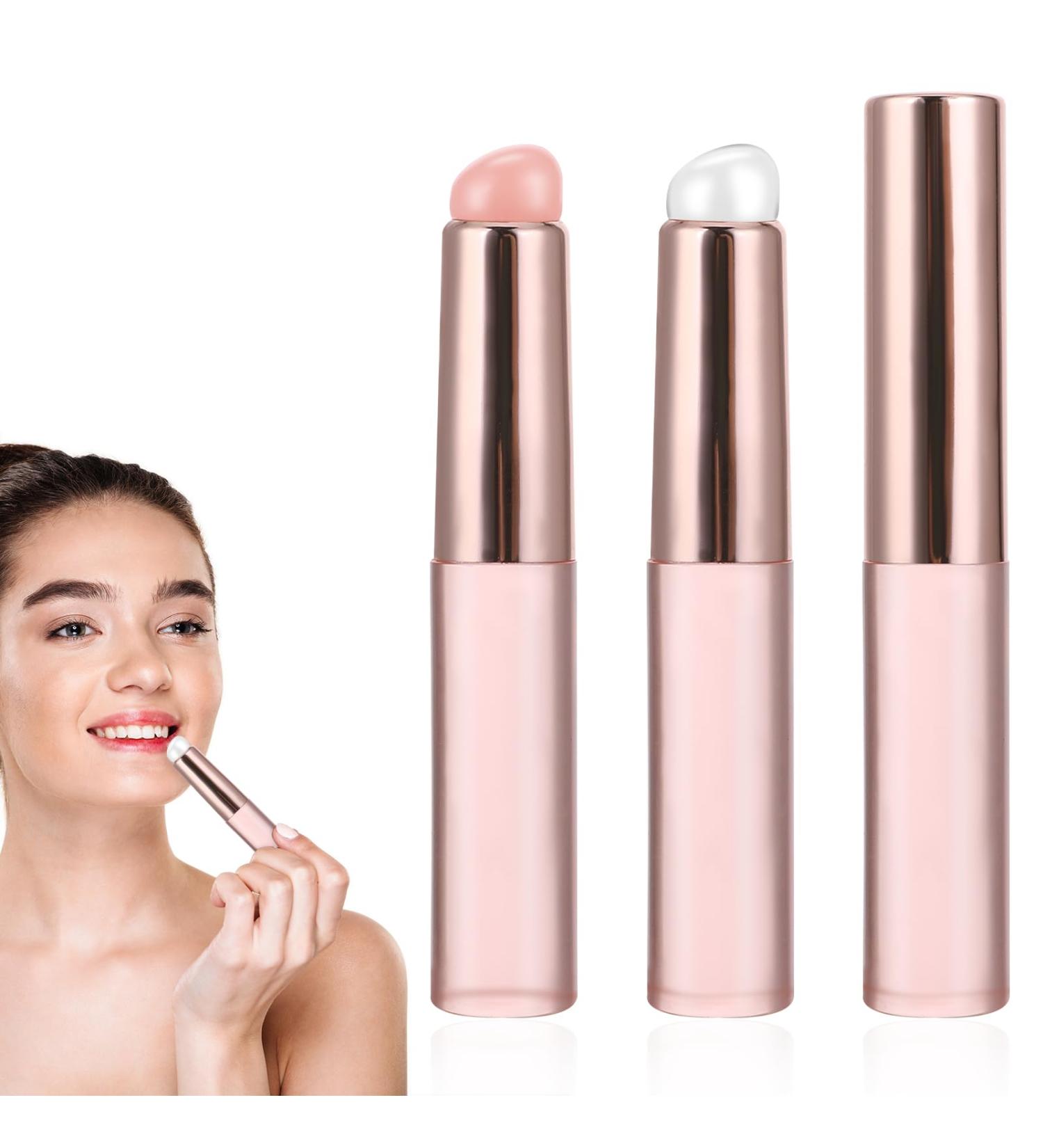 Silicone Lip Brush Set - 2 PCS Reusable Applicators for Lip Balm & Concealer | Perfect for Lipstick Makeup - Buy Online on GoSupps.com