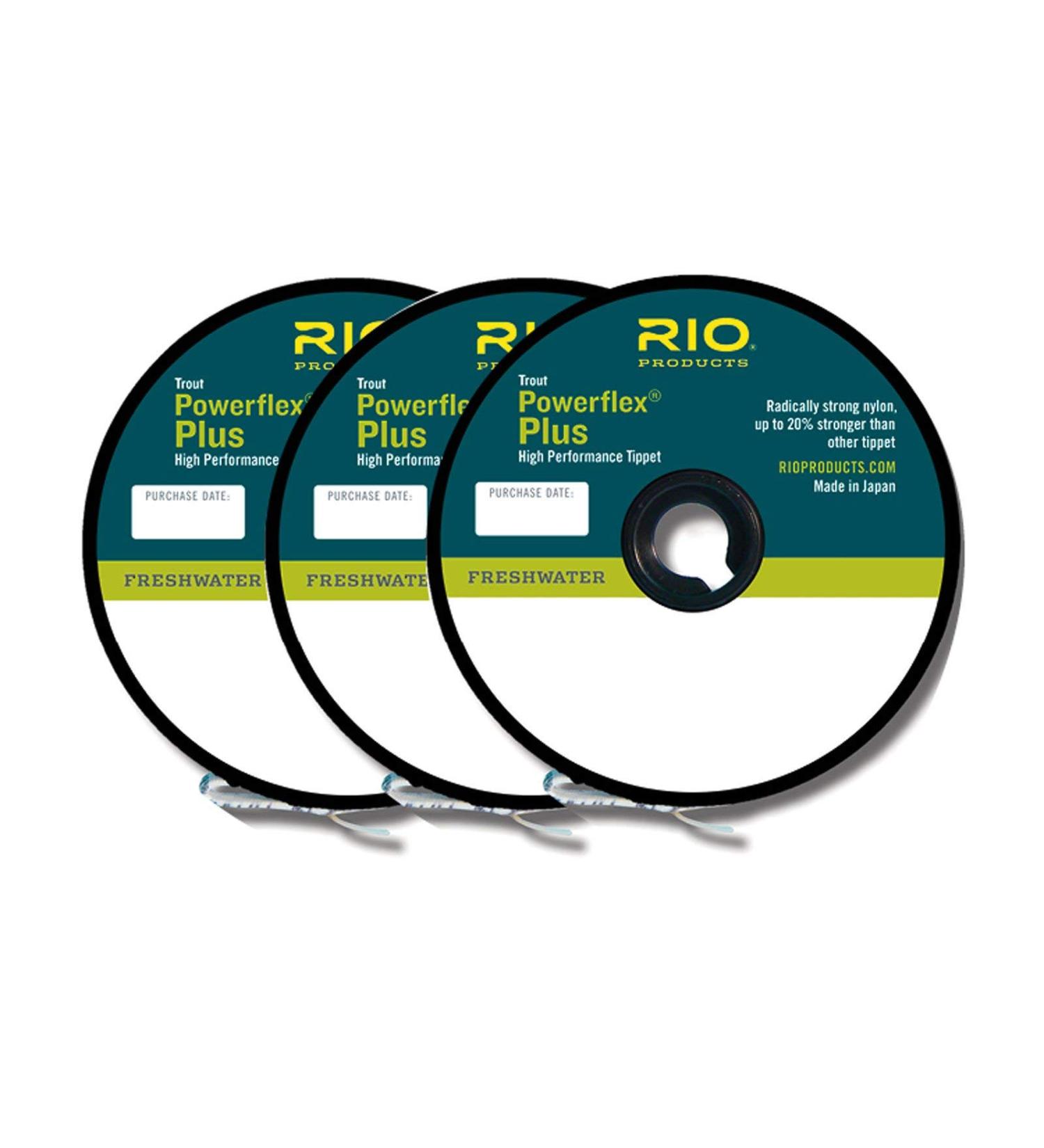 Rio Fly Fishing Powerflex Plus Tippet 50yd 3 Pack 4x-6x