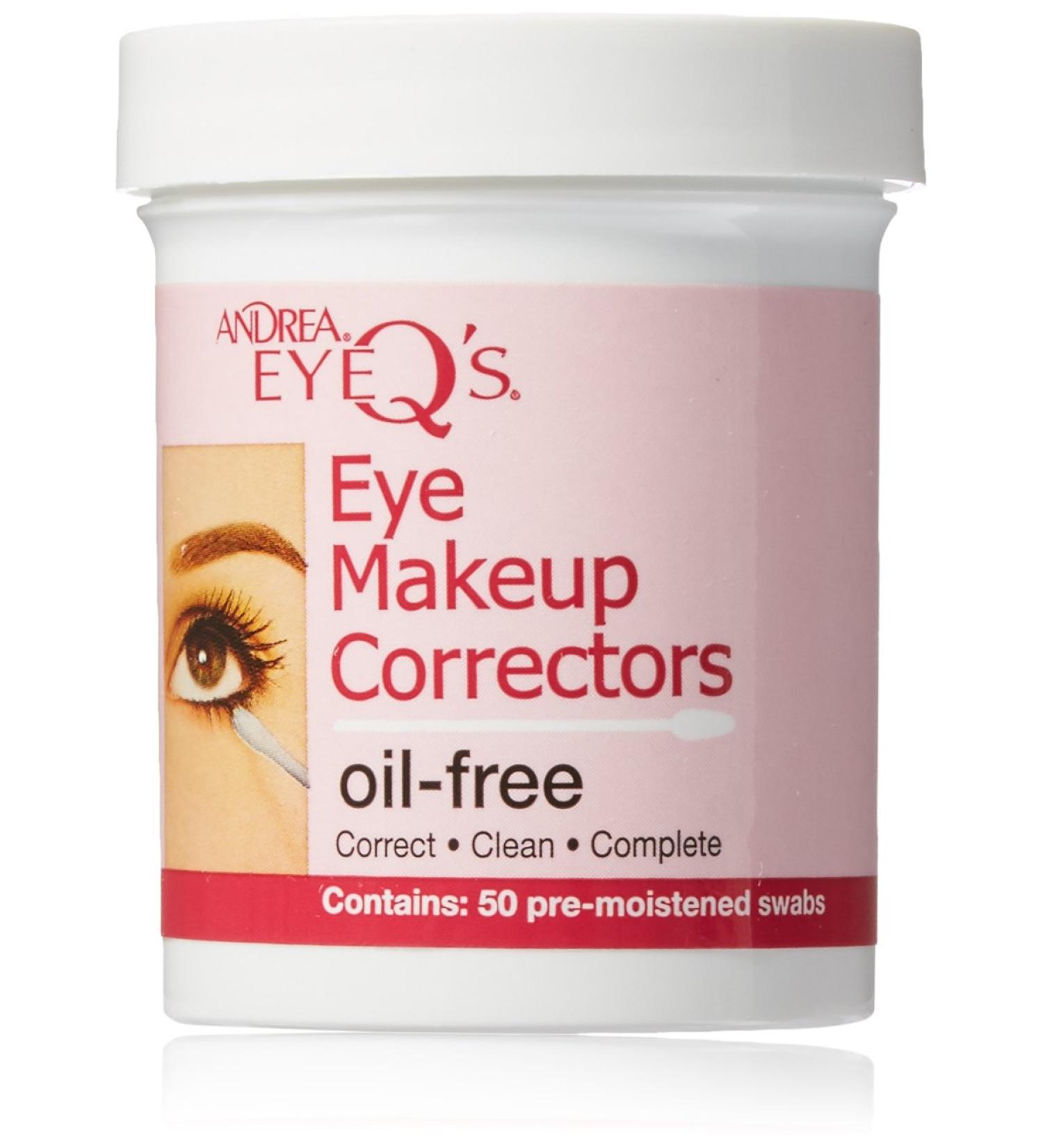 Andrea Eyeq Oil-free Eye Make-up Correctors Pre-moistened Swabs 300ct (Pack of 6) - Quick & Easy Makeup Removal - Buy Online on GoSupps.com