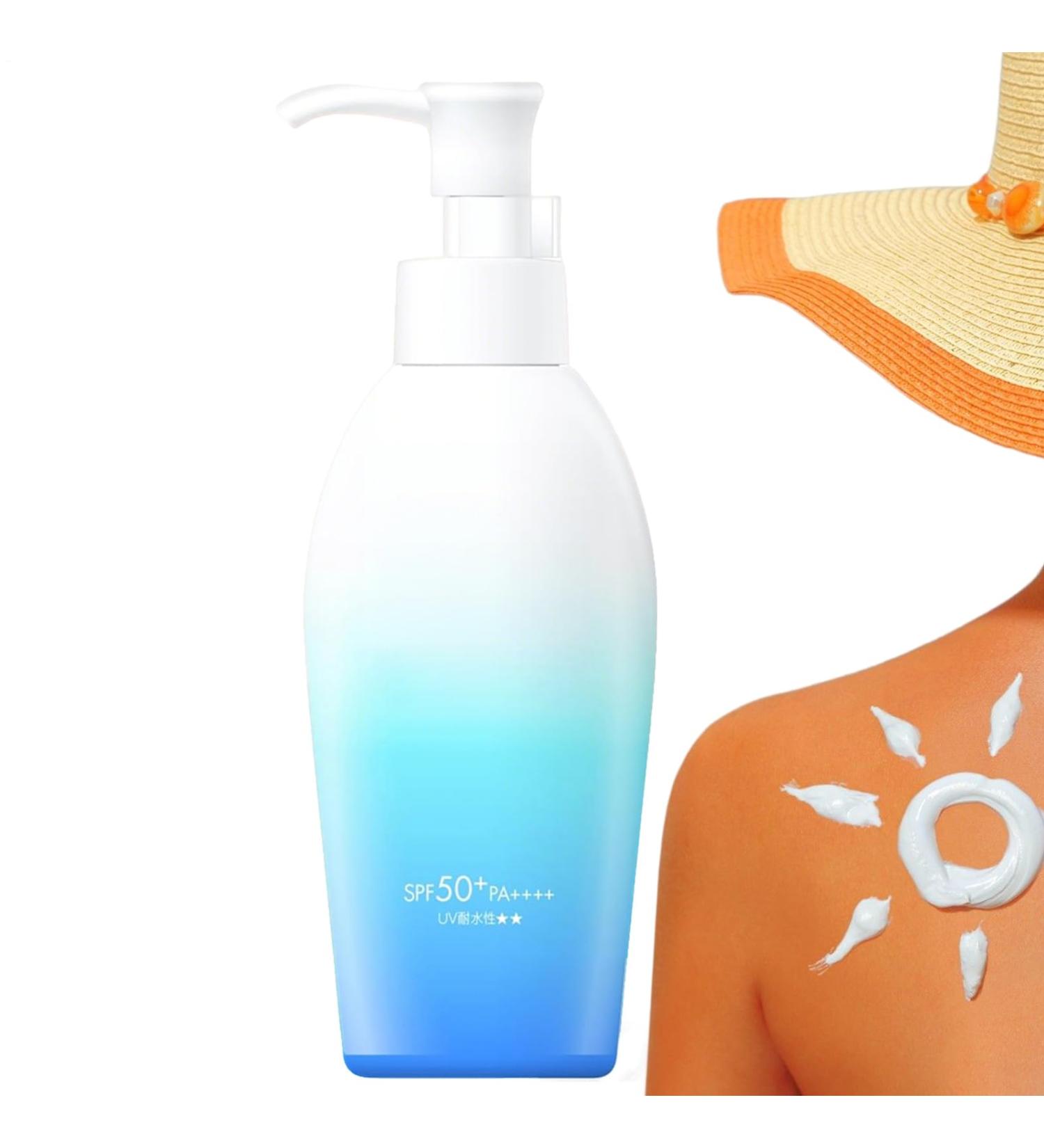 Facial Sunscreen SPF50+ Daily Sunscreen 140mlSunscreen Lotion Face Body Care for Daily Use Travel Sports - Buy Online on GoSupps.com